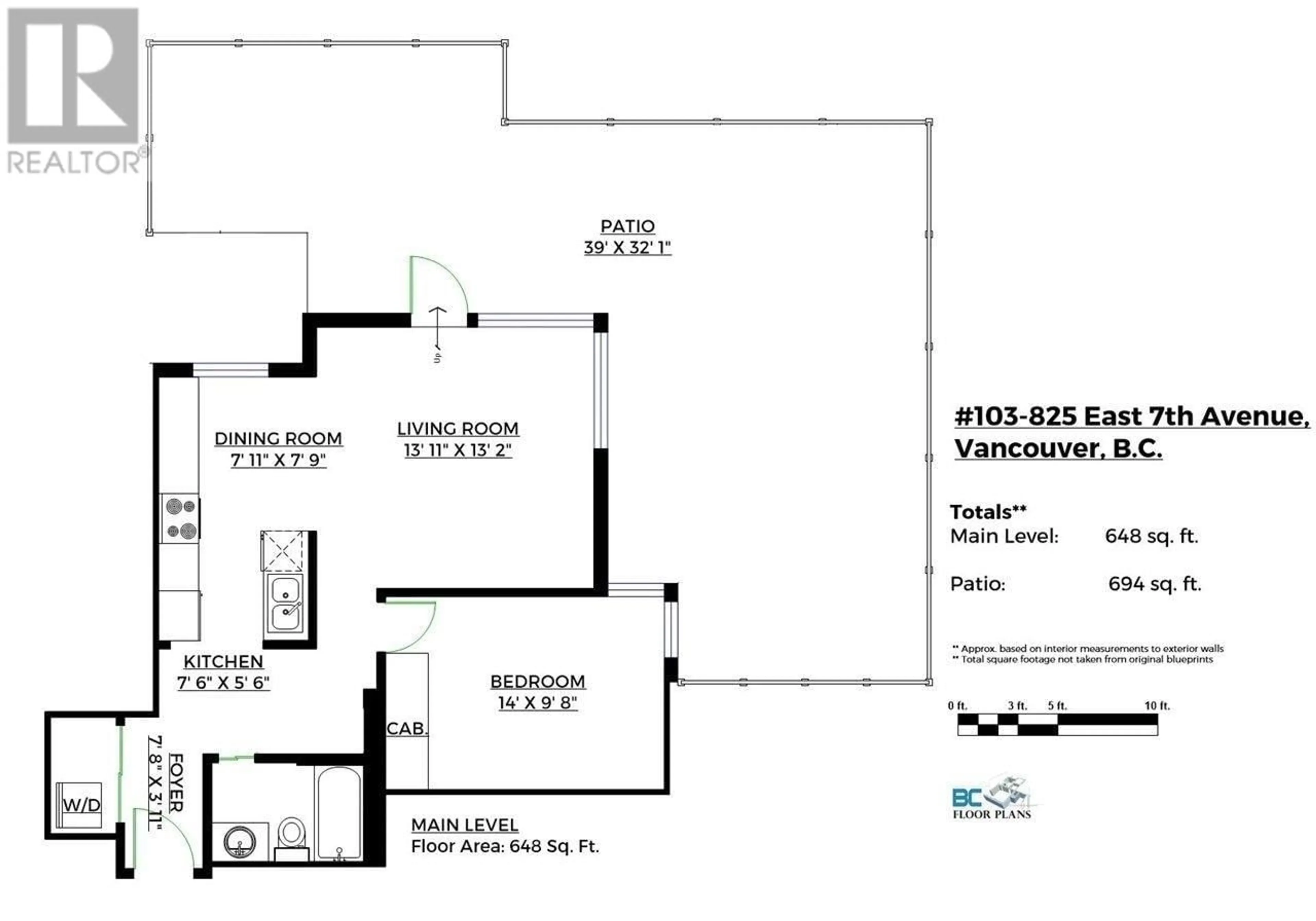 Floor plan for 103 - 825 7TH AVENUE, Vancouver British Columbia V5T1P4