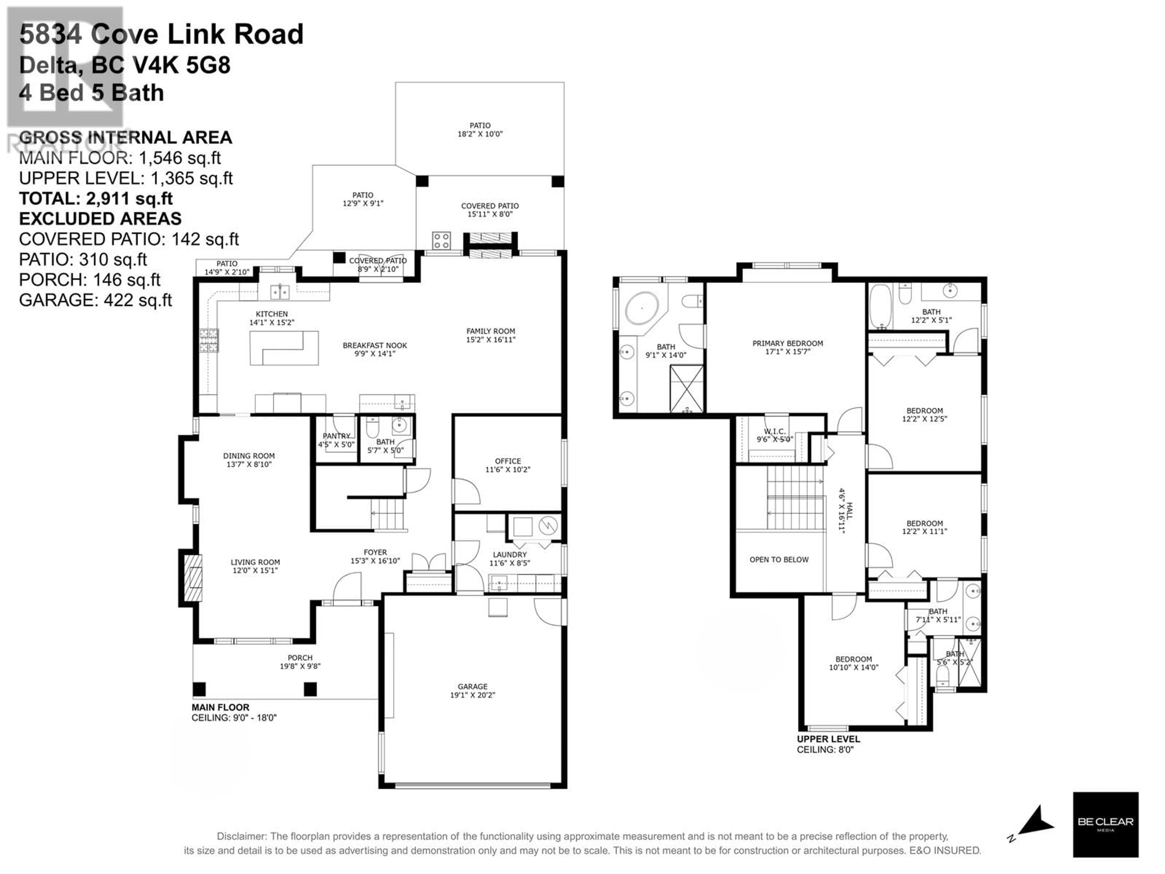 Floor plan for 5834 COVE LINK ROAD, Delta British Columbia V4K5G8