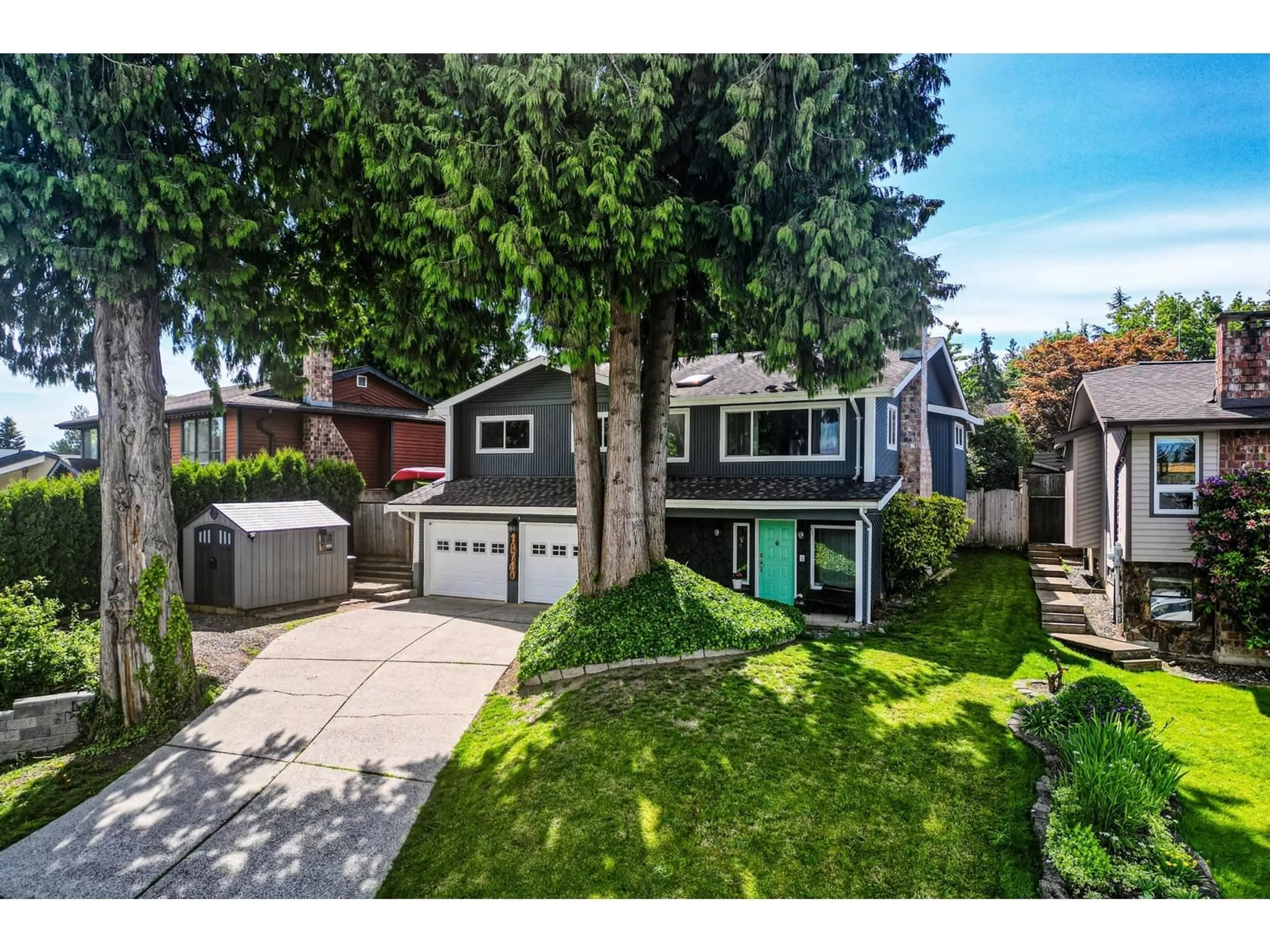 Home with vinyl exterior material, street for 19710 50A, Langley British Columbia V3A7M2
