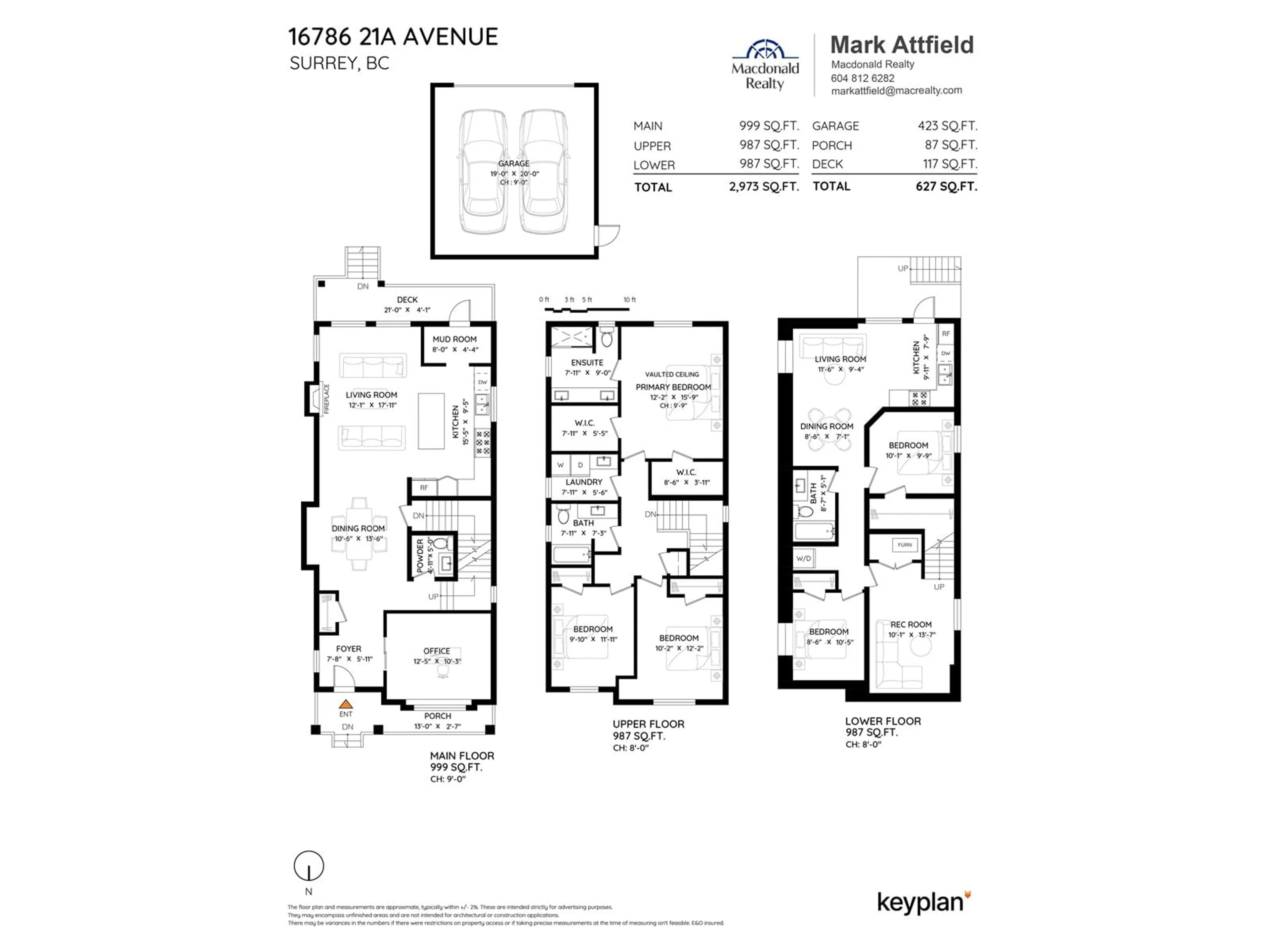 Floor plan for 16786 21A, Surrey British Columbia V3Z0M3