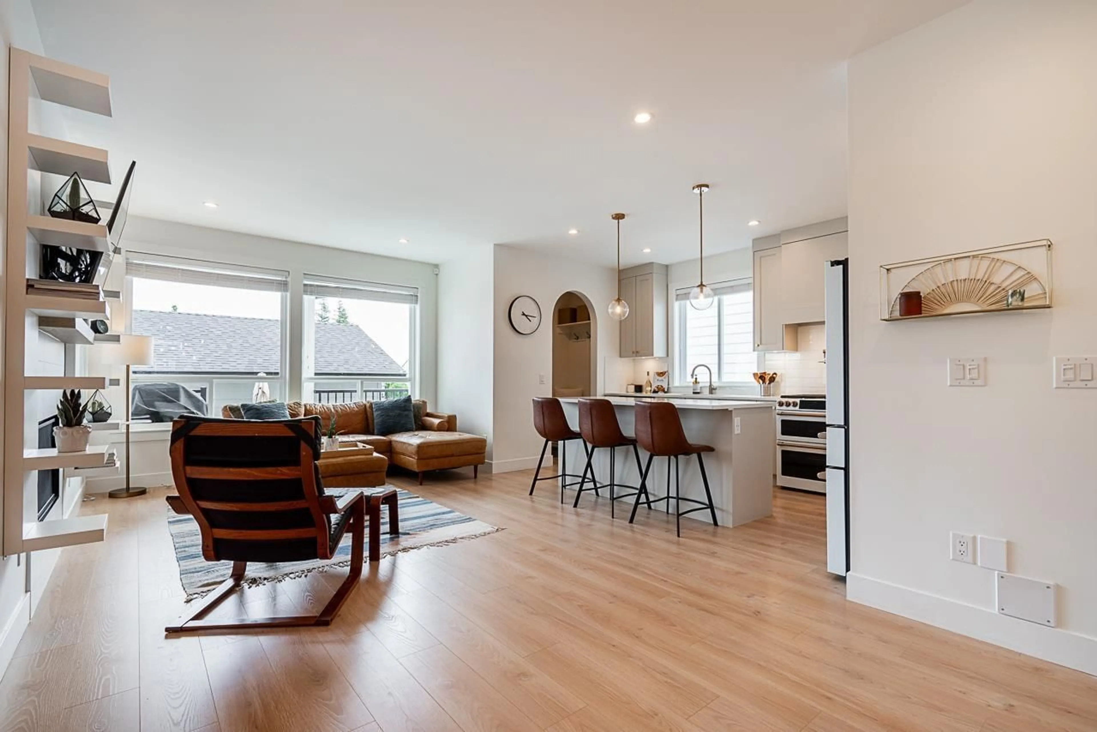 Open concept kitchen, wood/laminate floor for 16786 21A, Surrey British Columbia V3Z0M3