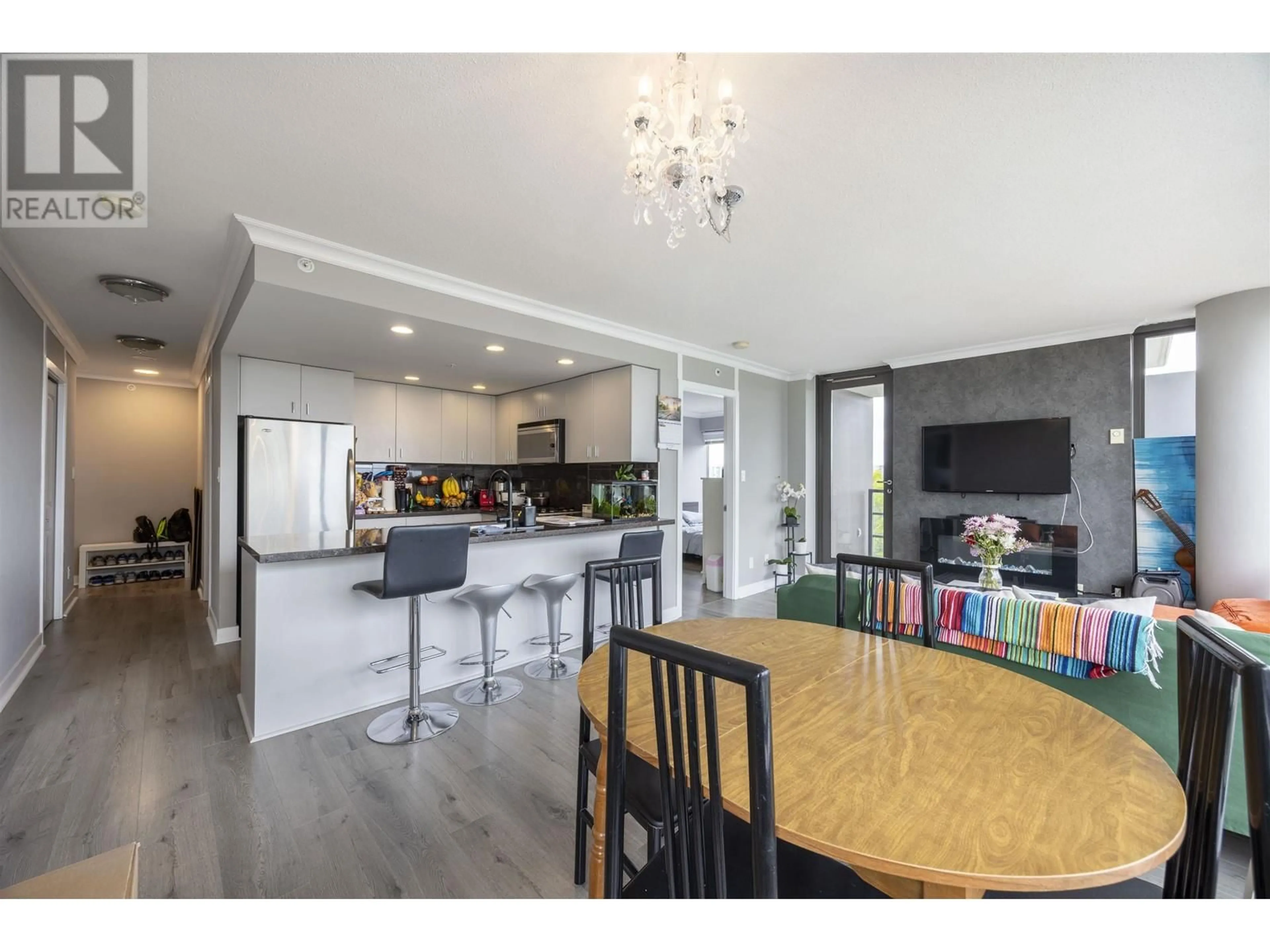Open concept kitchen, wood/laminate floor for 1203 - 9188 COOK ROAD, Richmond British Columbia V6Y4M1