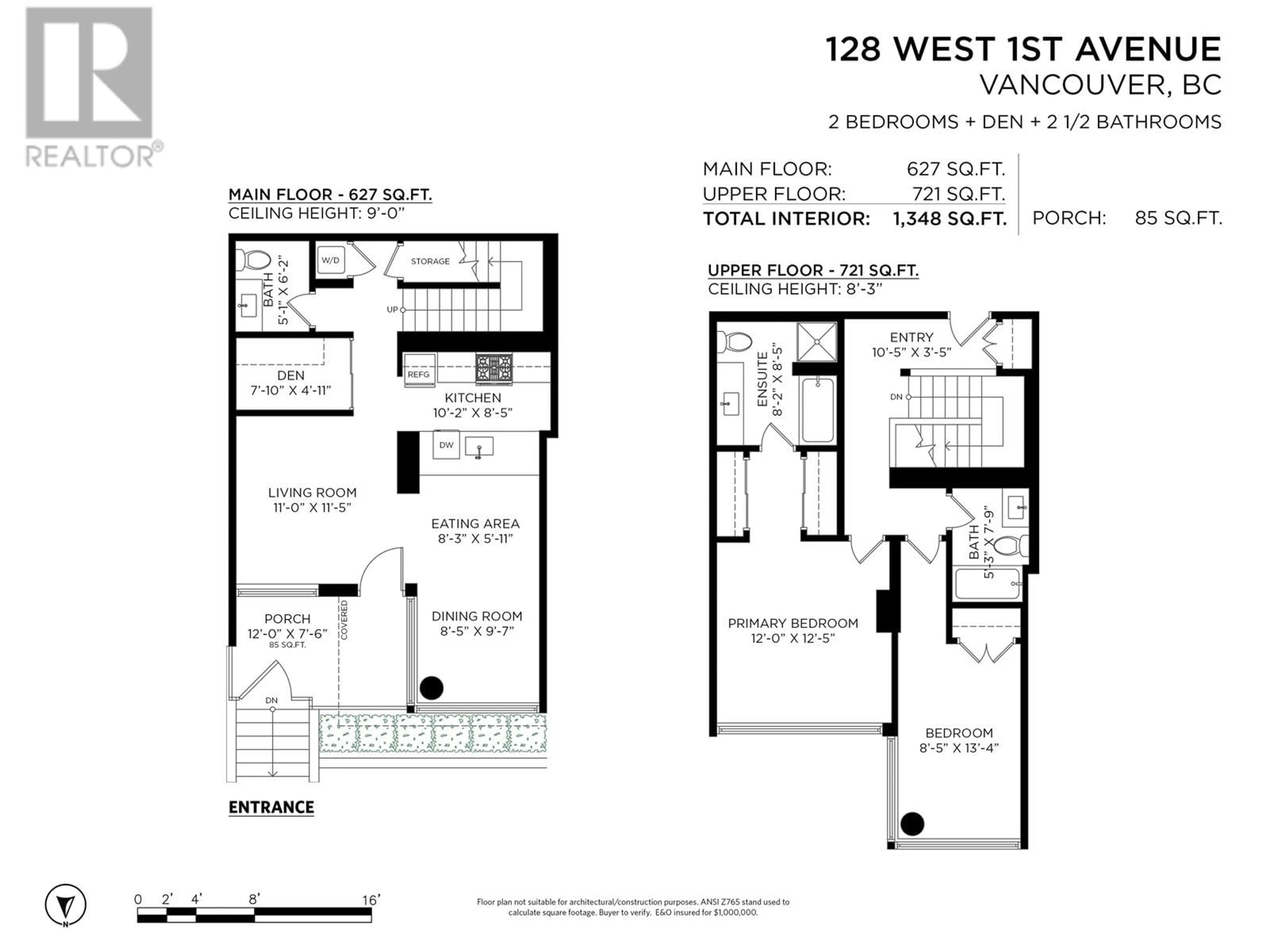 Floor plan for 128 1ST AVENUE, Vancouver British Columbia V5Y0H5