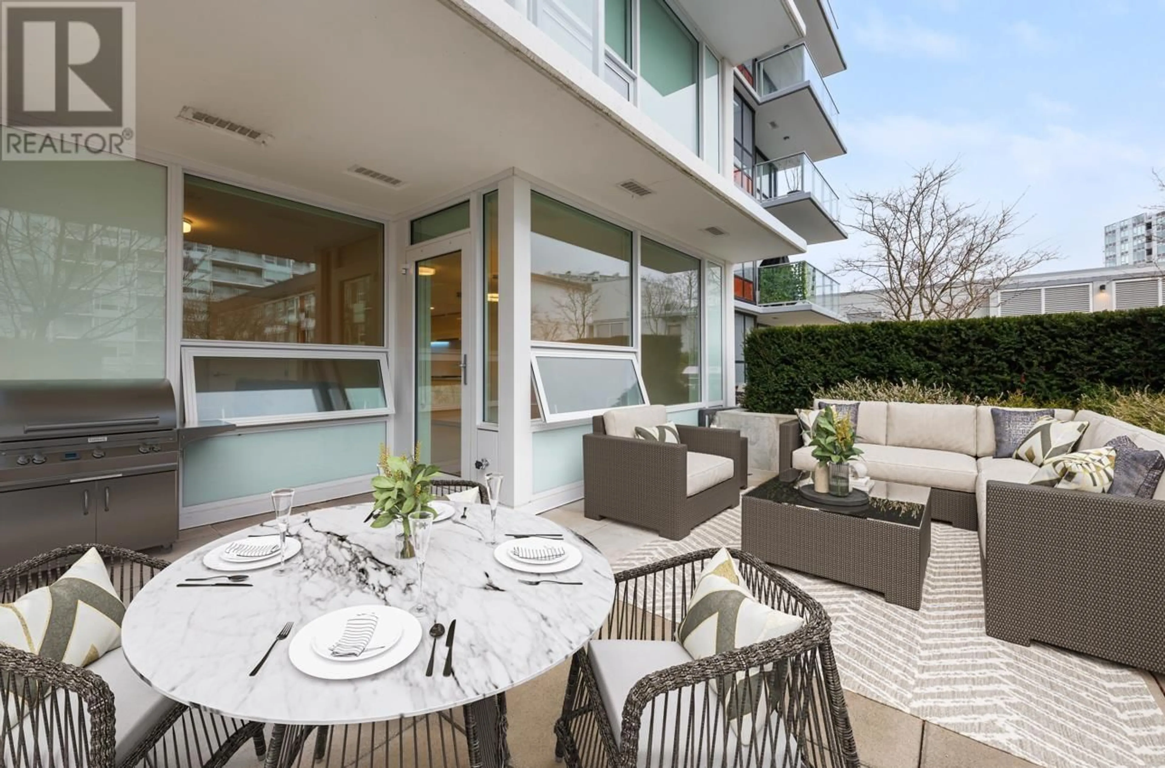 Patio, street for 404 - 6900 PEARSON WAY, Richmond British Columbia V7C0C9