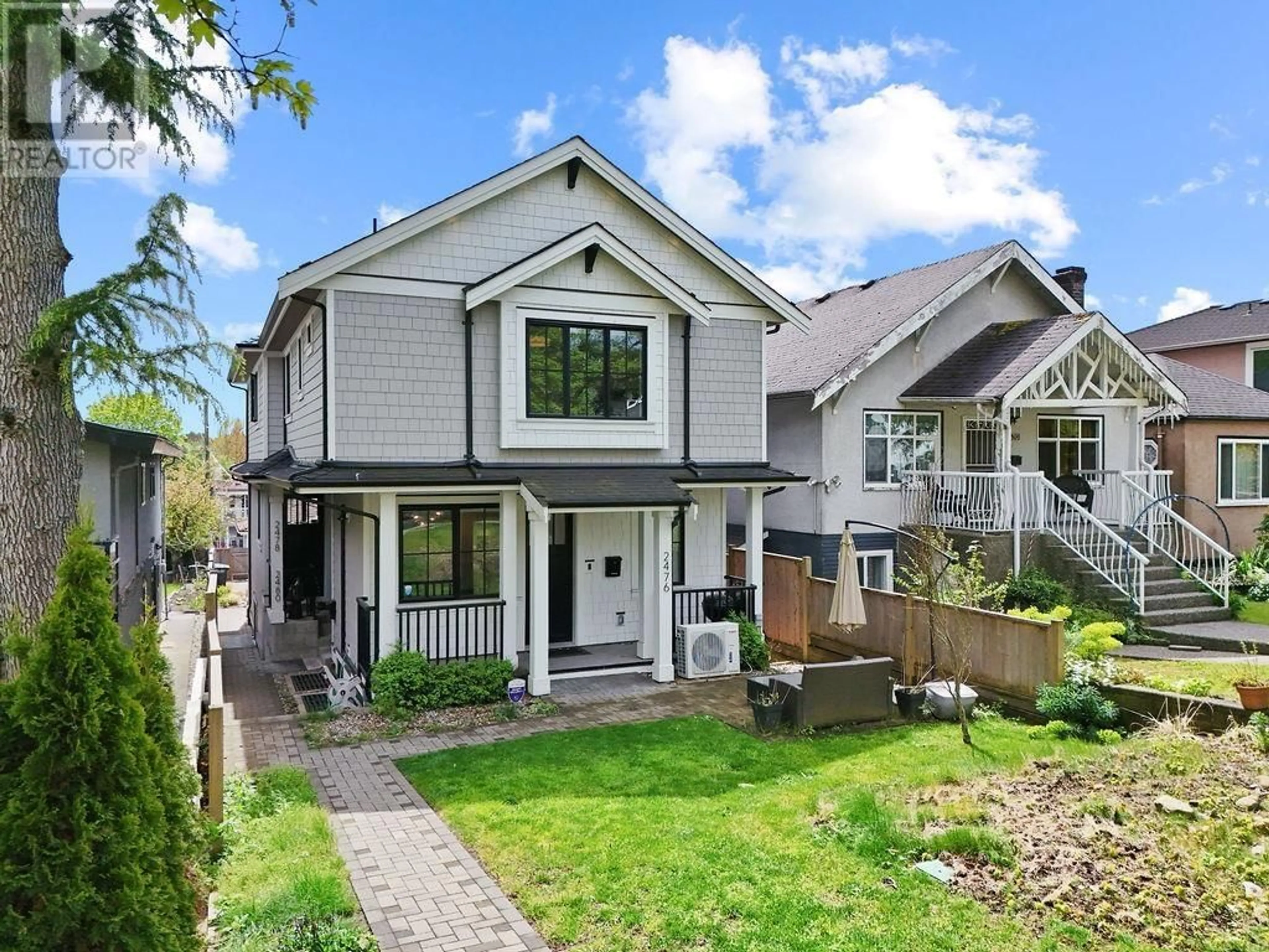Home with vinyl exterior material, street for 2476 PENDER STREET, Vancouver British Columbia V5K2B3