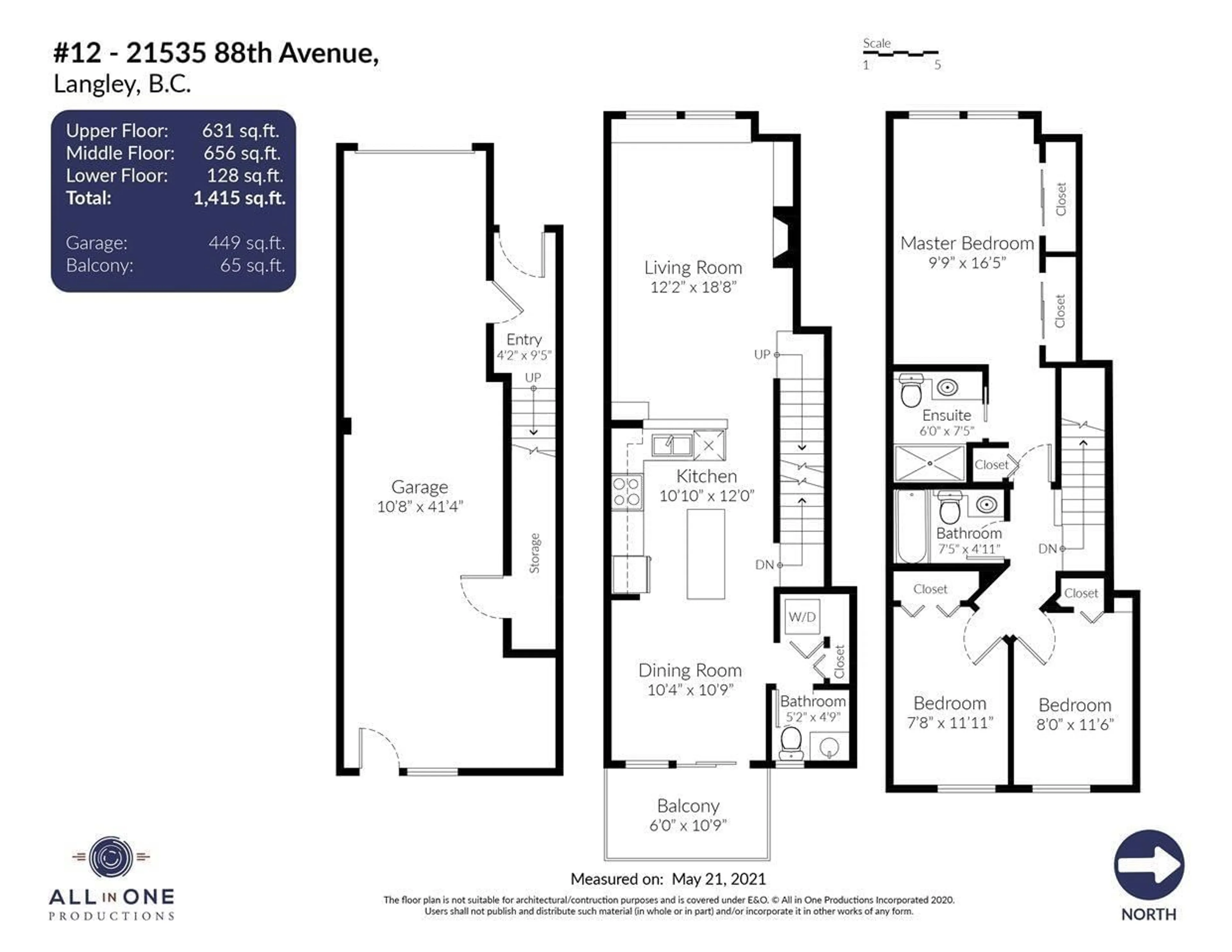 Floor plan for 12 - 21535 88, Langley British Columbia V1M4E5