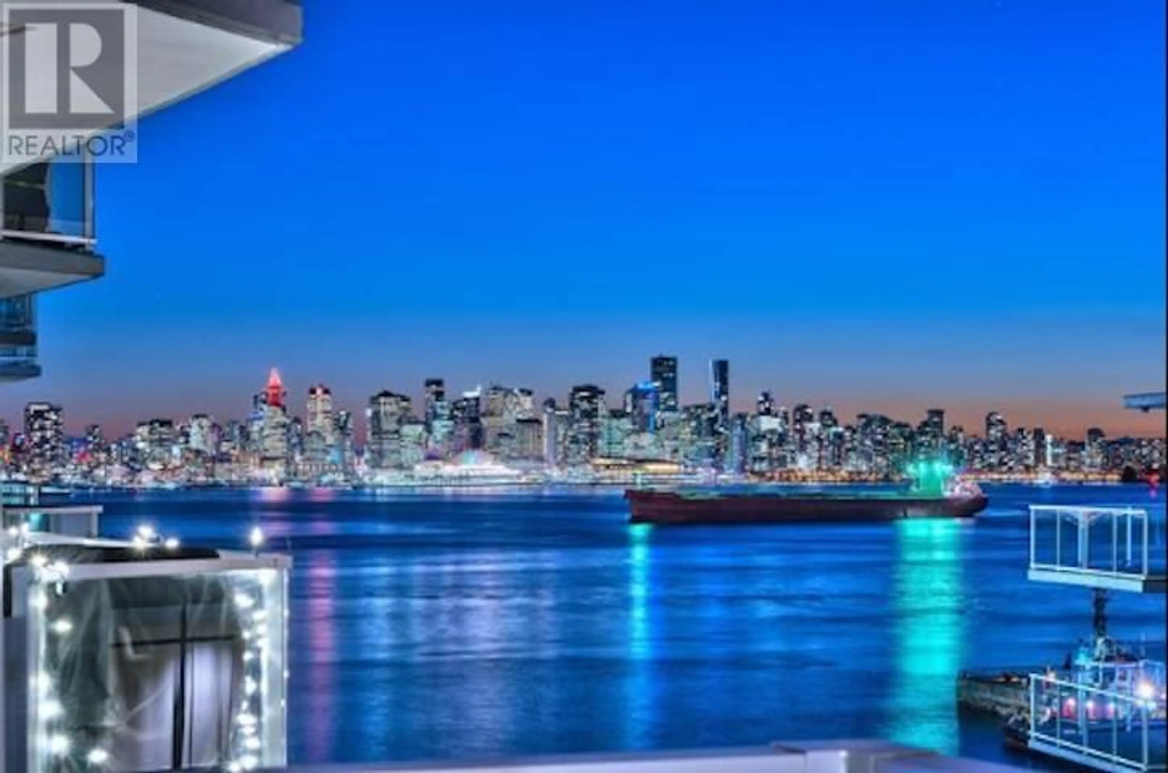 Patio, water/lake/river/ocean view for 806 - 199 VICTORY SHIP WAY, North Vancouver British Columbia V7L0E2