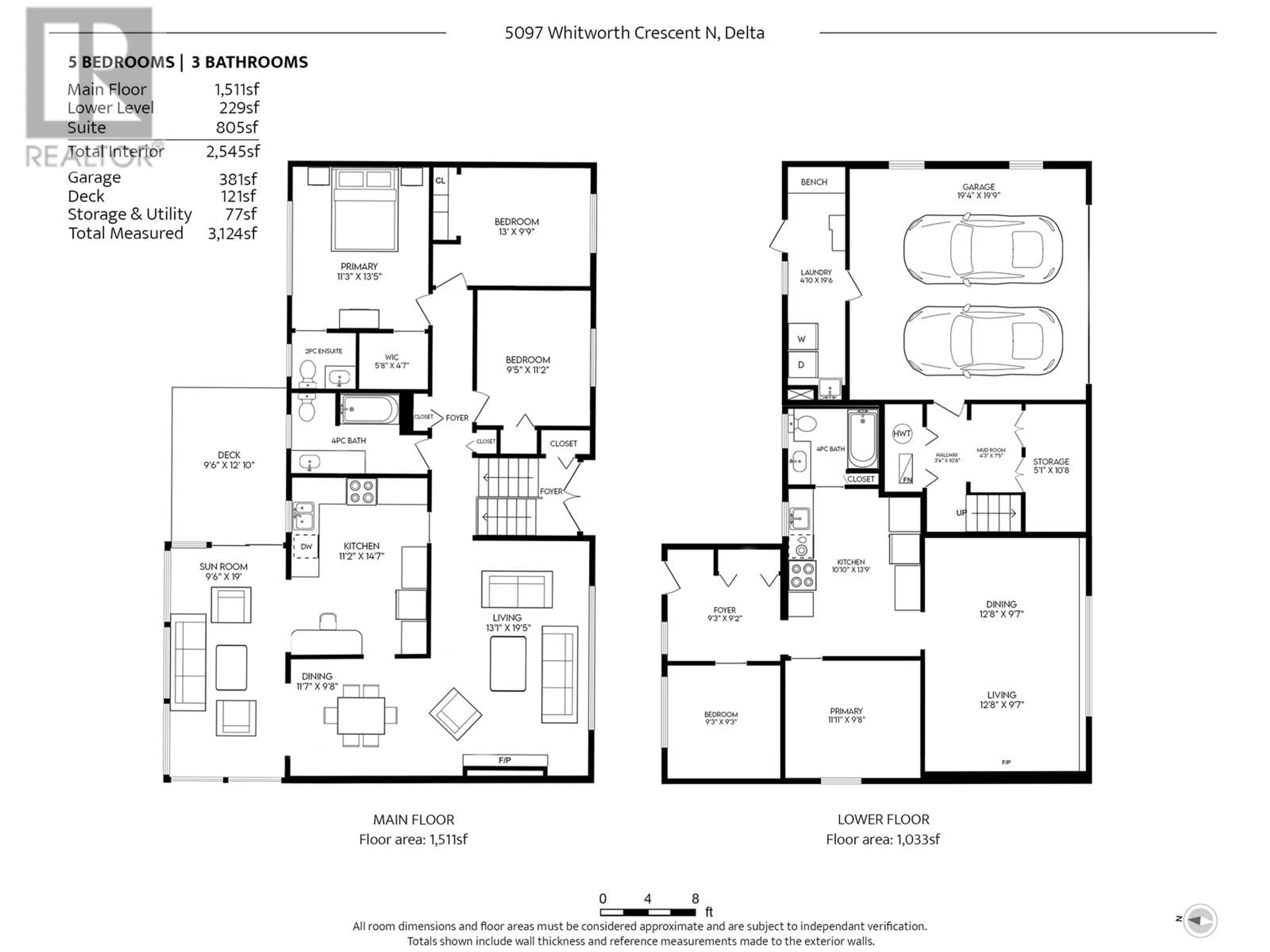 Floor plan for 5097 WHITWORTH CRESCENT, Ladner British Columbia V4K1B1