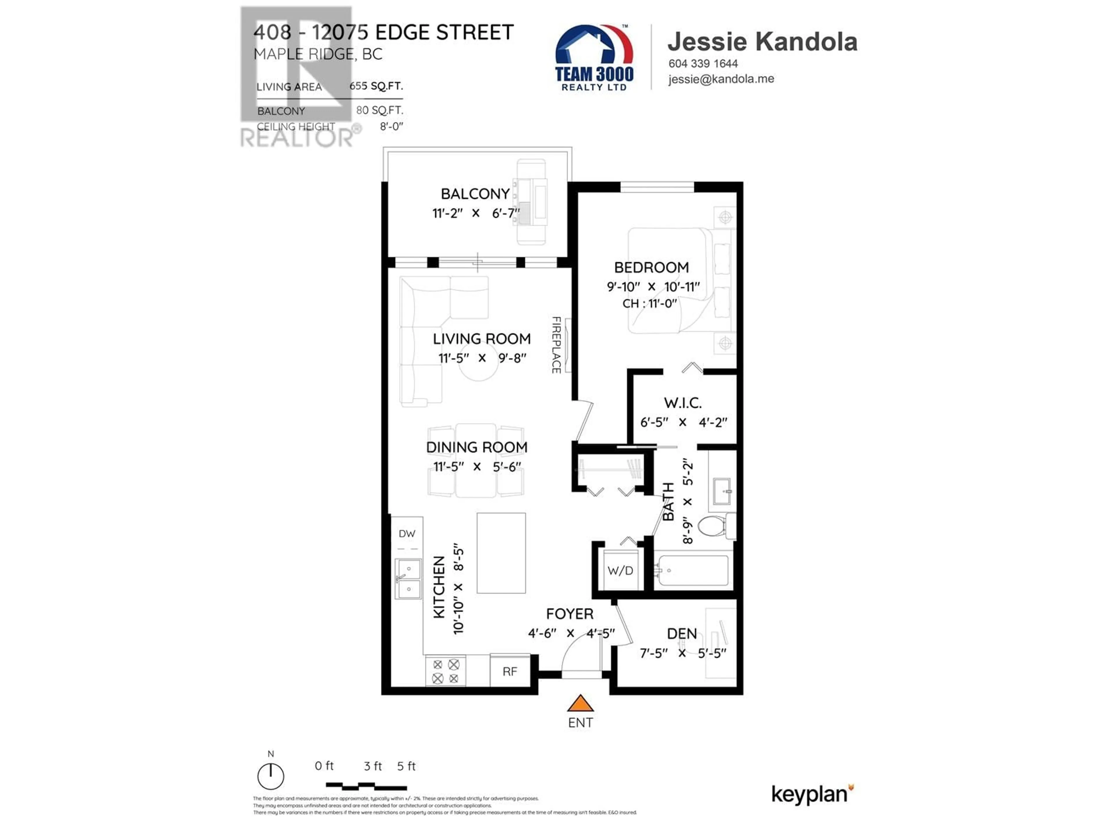 Floor plan for 408 - 12075 EDGE STREET, Maple Ridge British Columbia V2X9E6