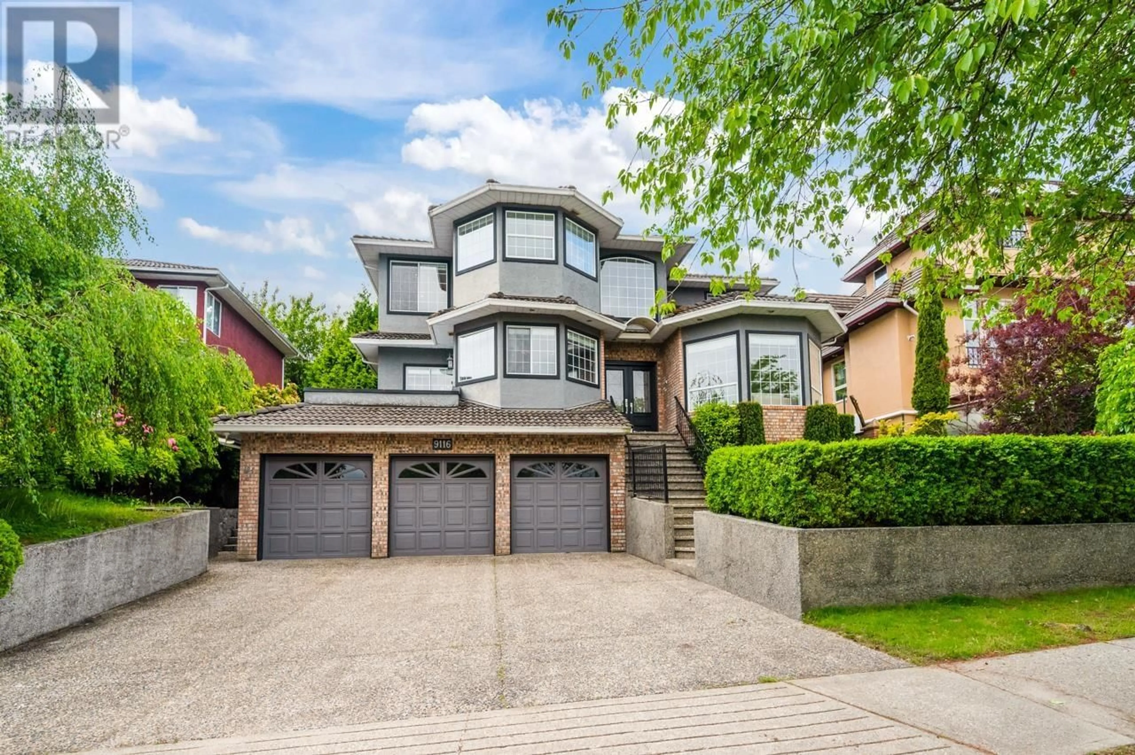 Home with brick exterior material, street for 9116 BRIAR ROAD, Burnaby British Columbia V3N4W8