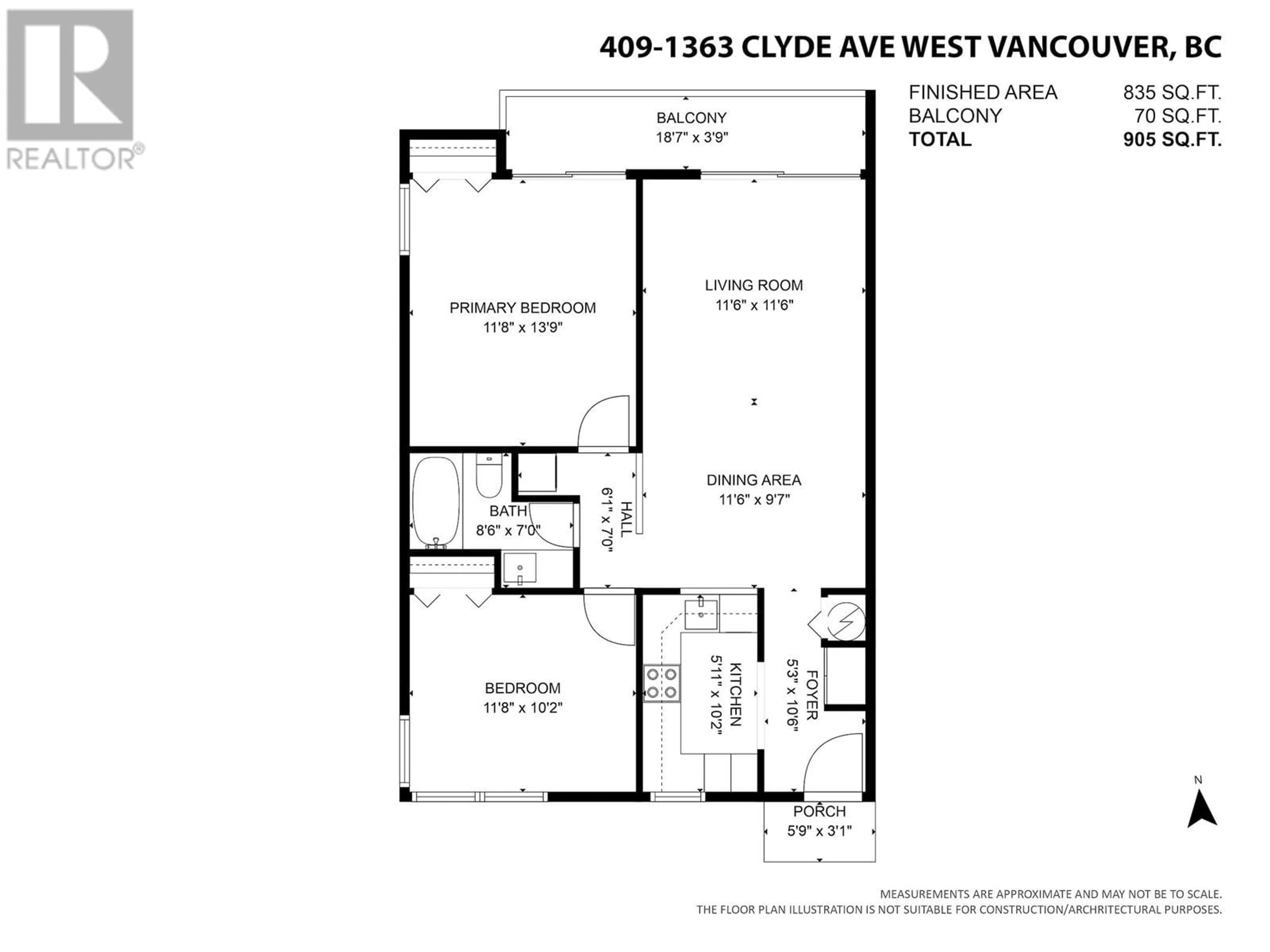 Floor plan for 409 - 1363 CLYDE AVENUE, West Vancouver British Columbia V7T2W9