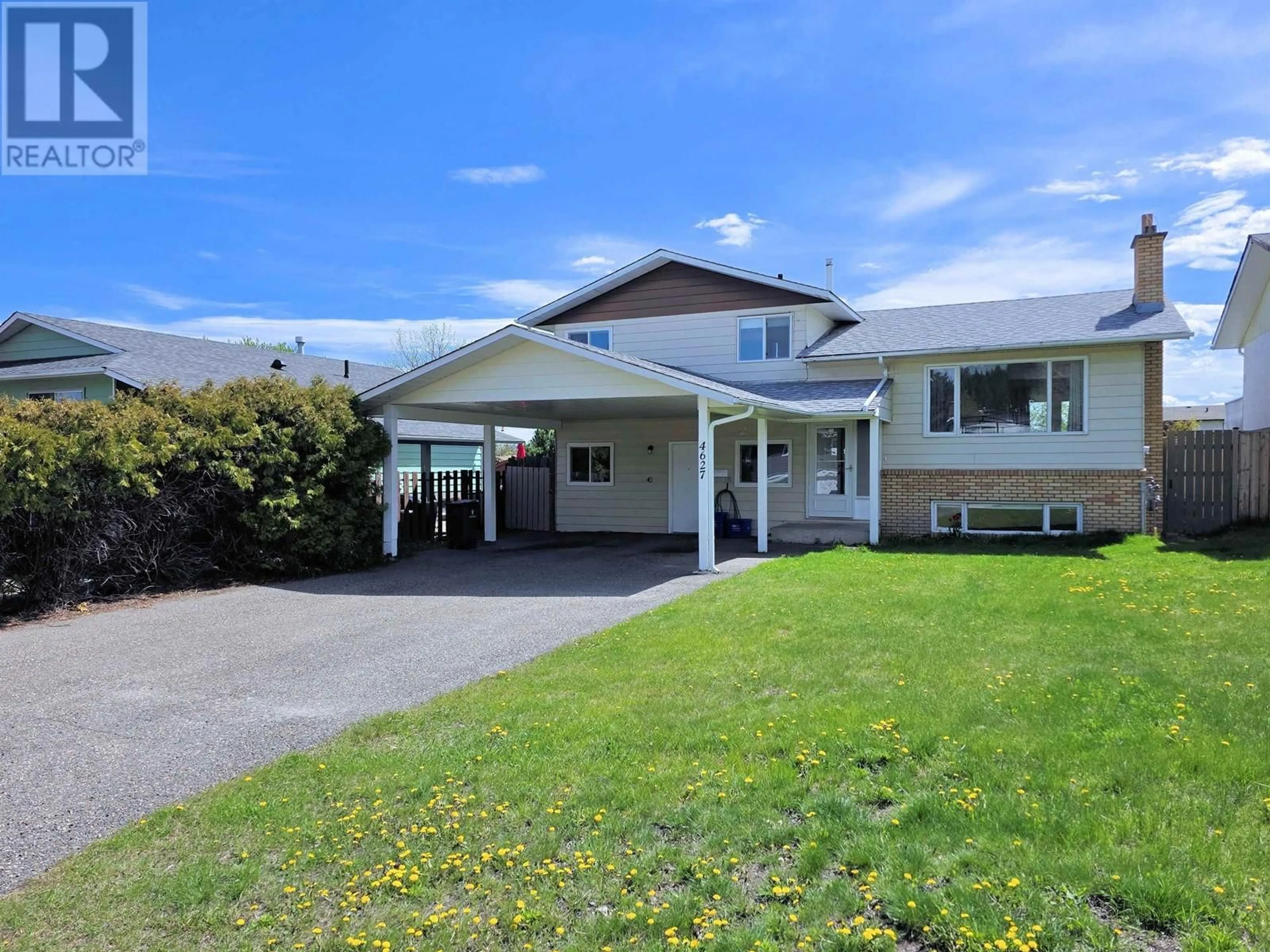 A pic from outside/outdoor area/front of a property/back of a property/a pic from drone, street for 4627 FREIMULLER AVENUE, Prince George British Columbia V2M6R6