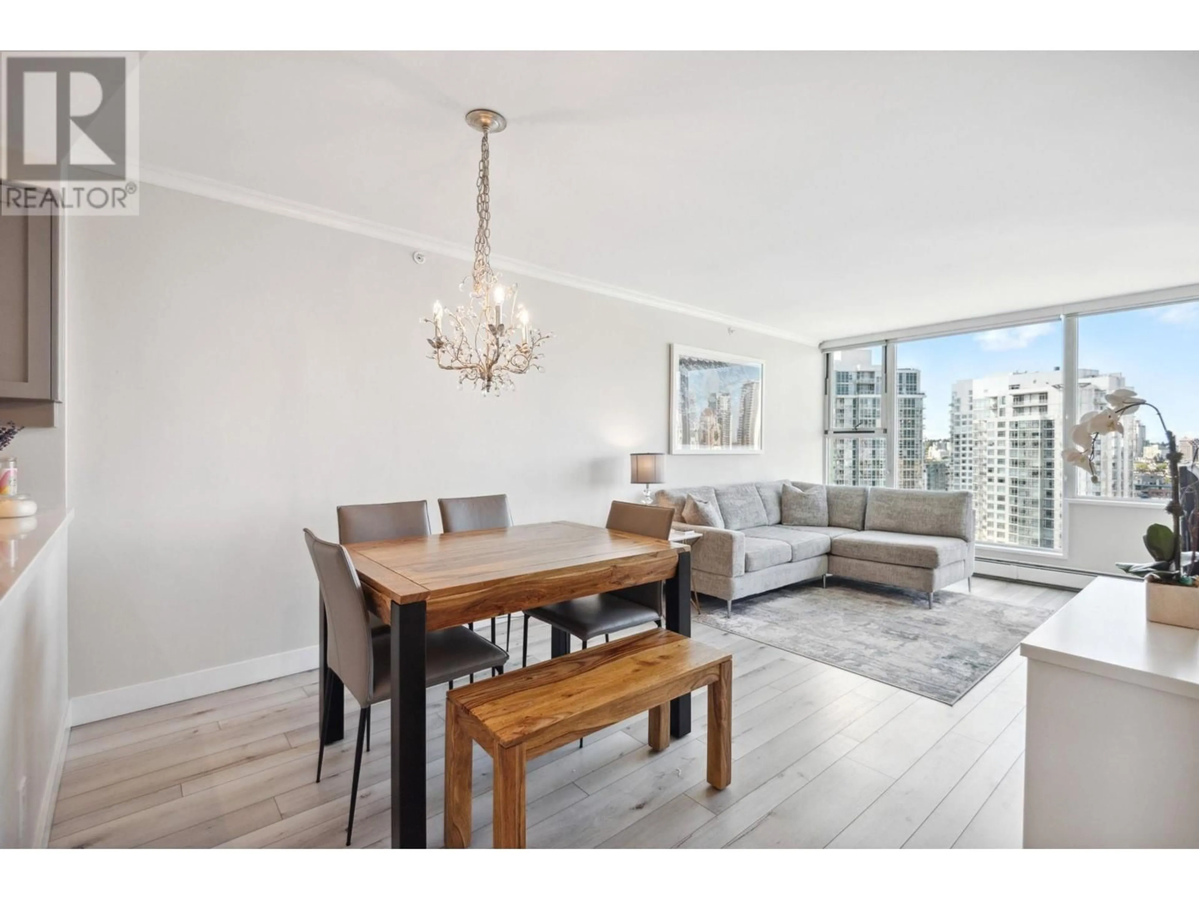 Dining room, wood/laminate floor for 3008 - 1008 CAMBIE STREET, Vancouver British Columbia V6B6J7