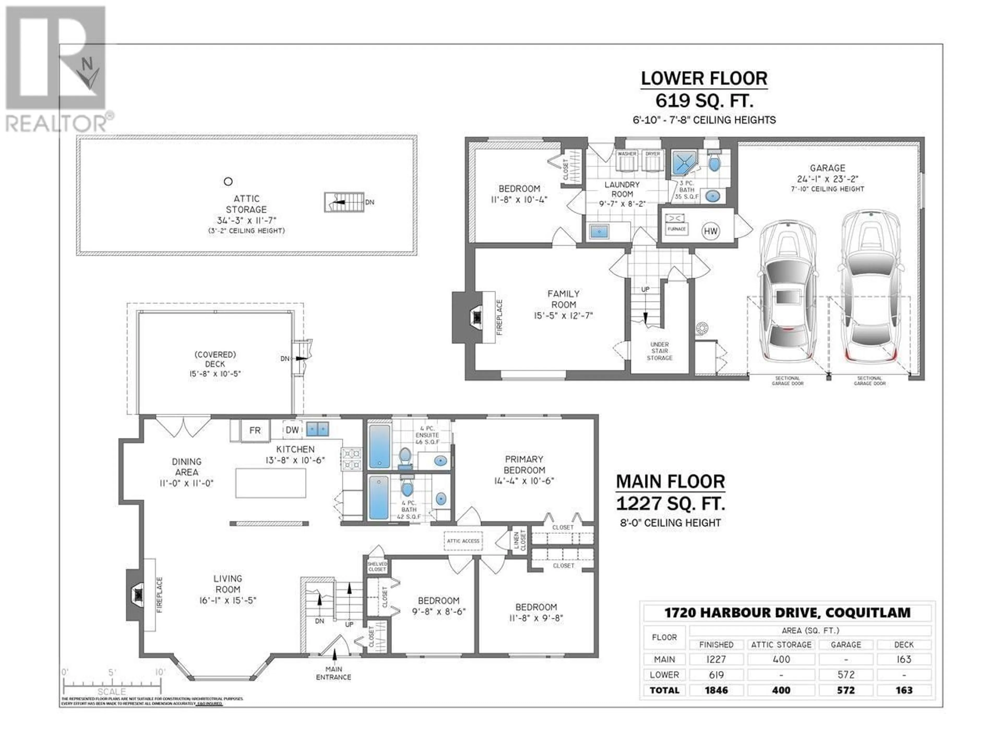 Floor plan for 1720 HARBOUR DRIVE, Coquitlam British Columbia V3J5W2