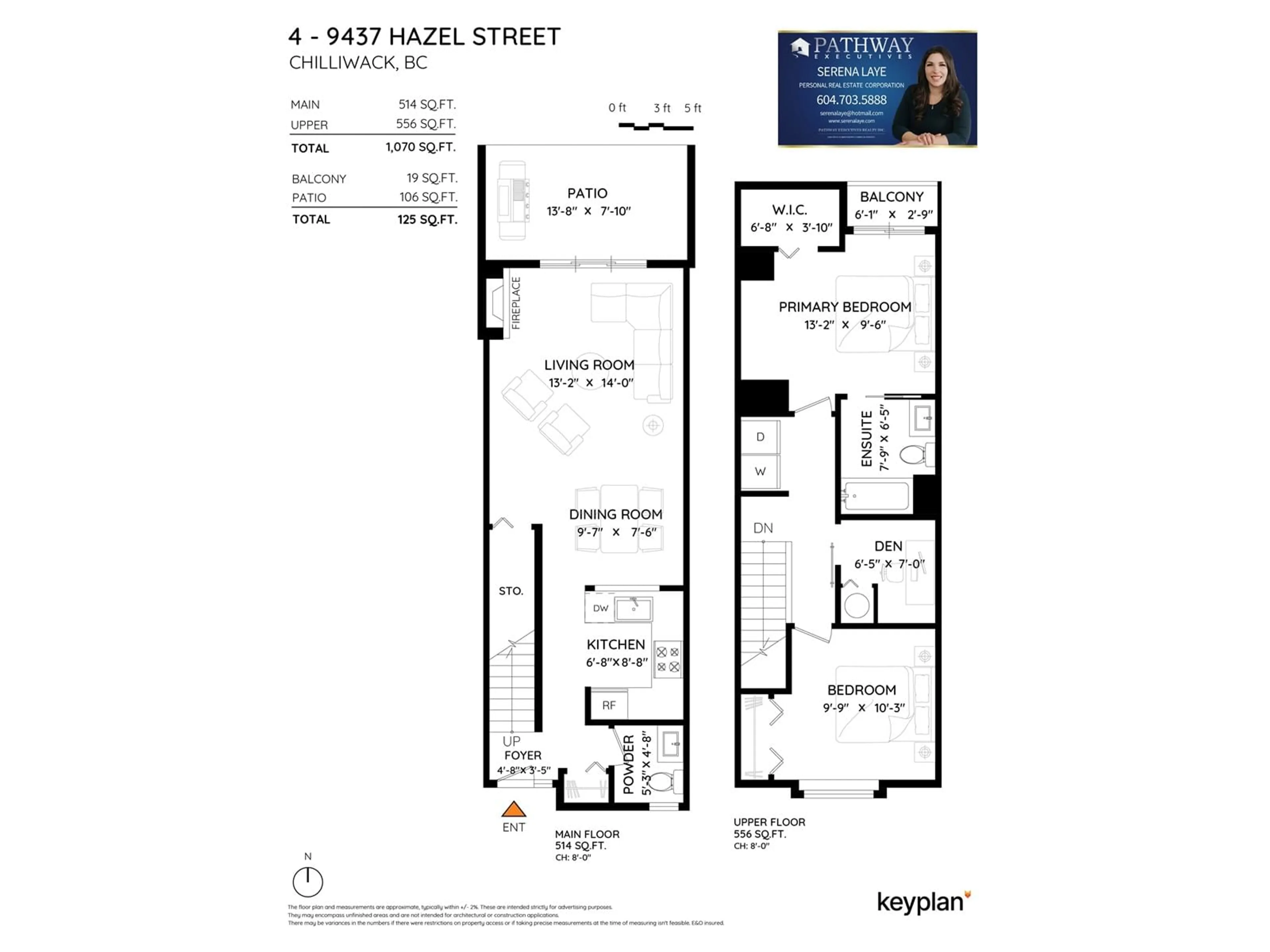 Floor plan for 4 - 9437 HAZEL STREET, Chilliwack British Columbia V2P5M9