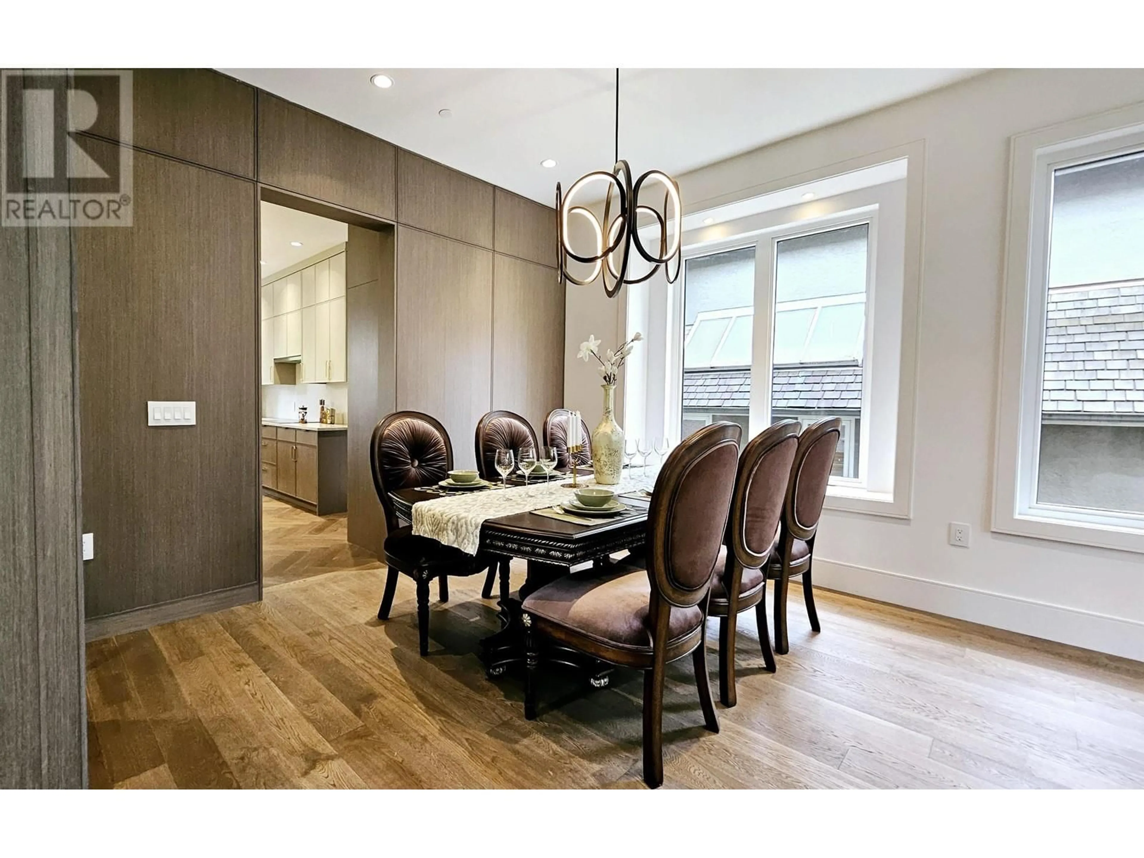 Dining room, wood/laminate floor for 1718 61ST AVENUE, Vancouver British Columbia V6P2C3