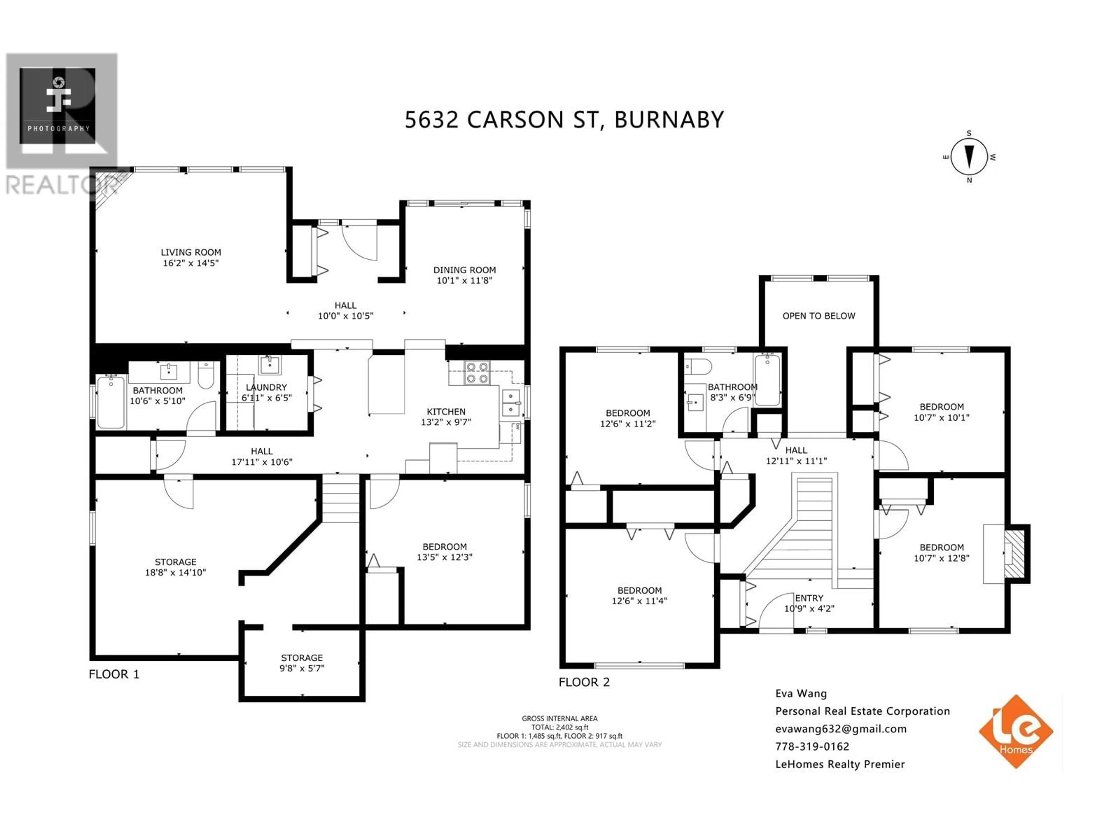 Floor plan for 5632 CARSON STREET, Burnaby British Columbia V5J2Z5
