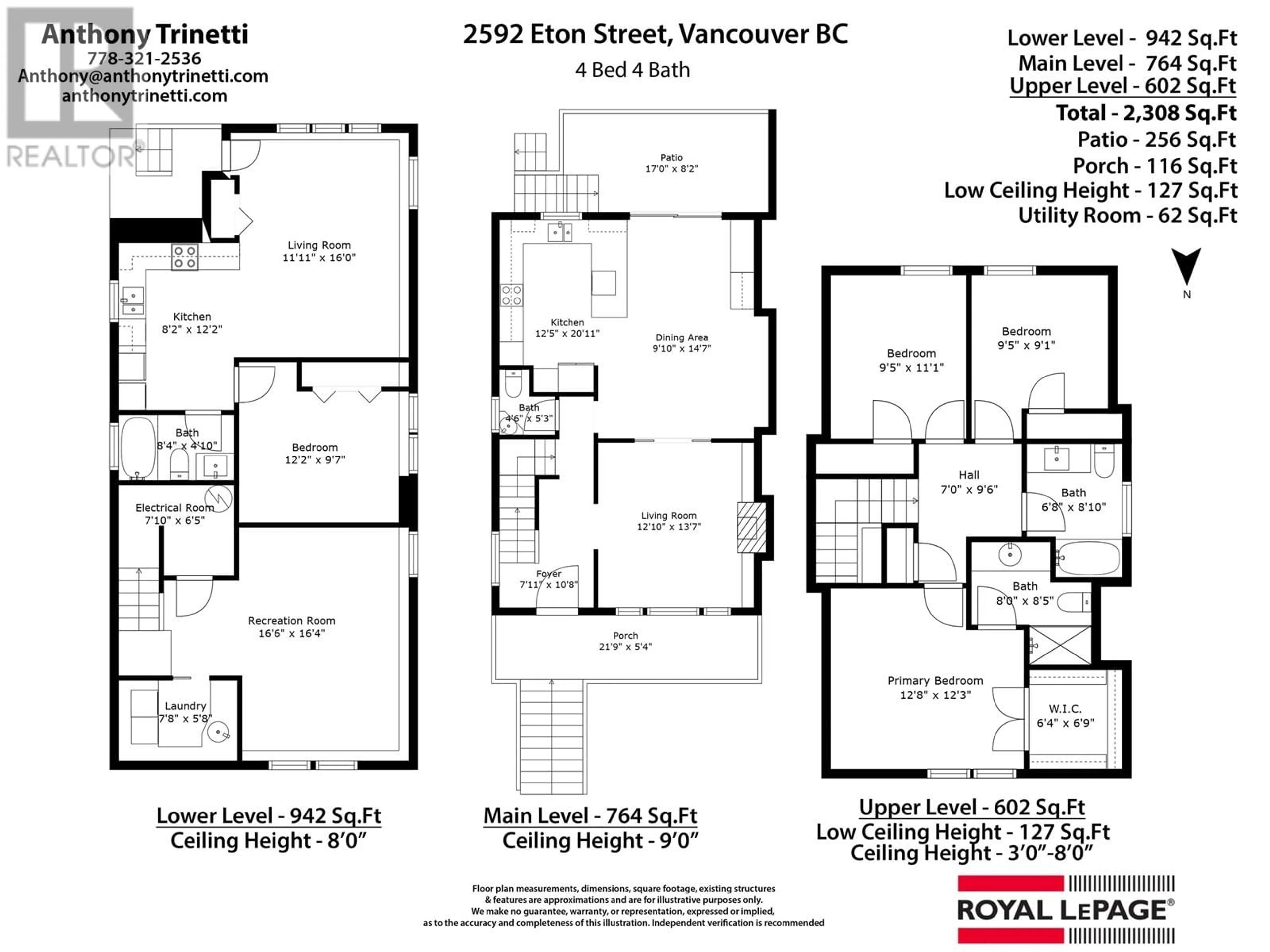 Floor plan for 2592 ETON STREET, Vancouver British Columbia V5K1J7