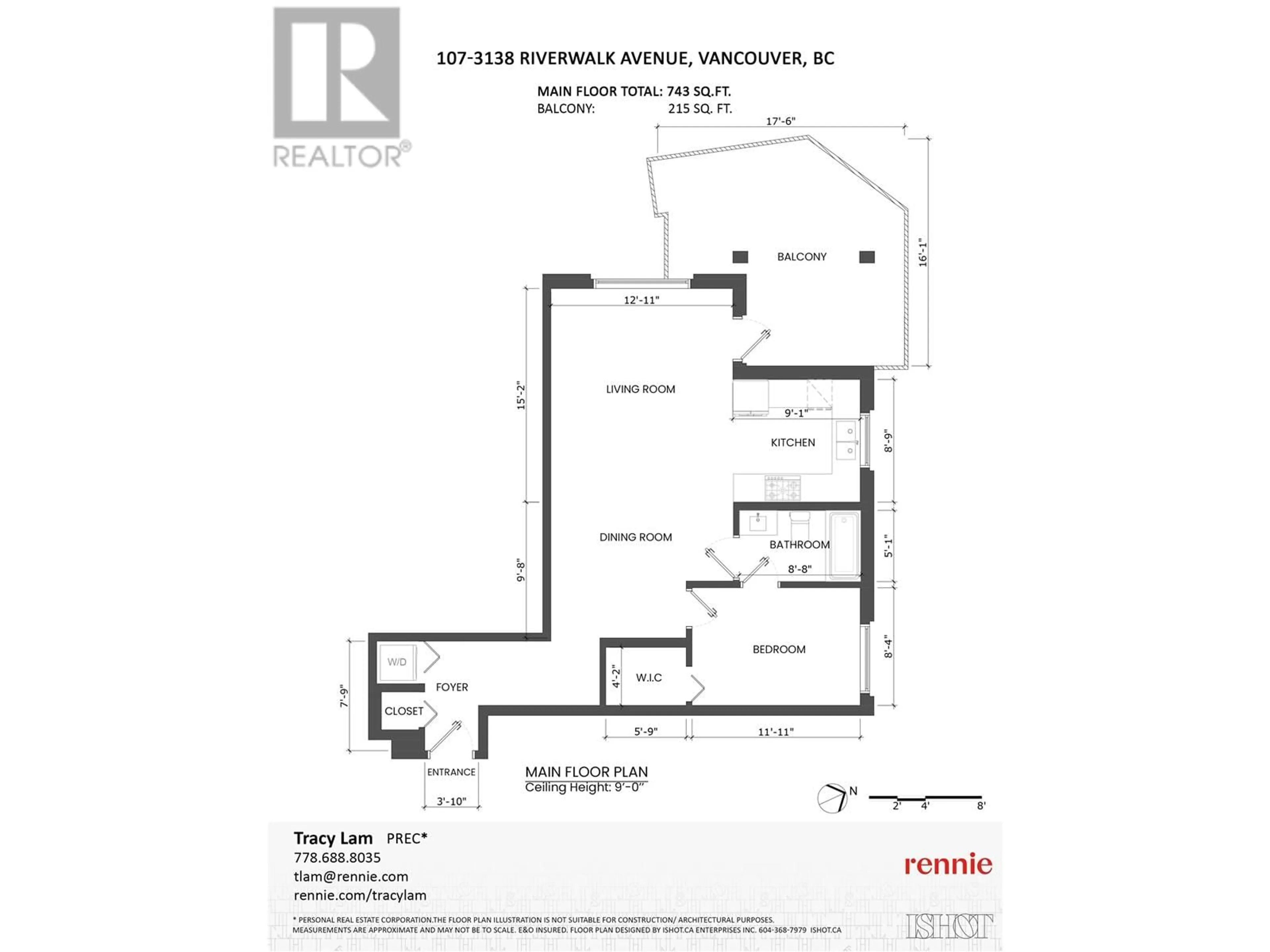 Floor plan for 107 - 3138 RIVERWALK AVENUE, Vancouver British Columbia V5S0A6