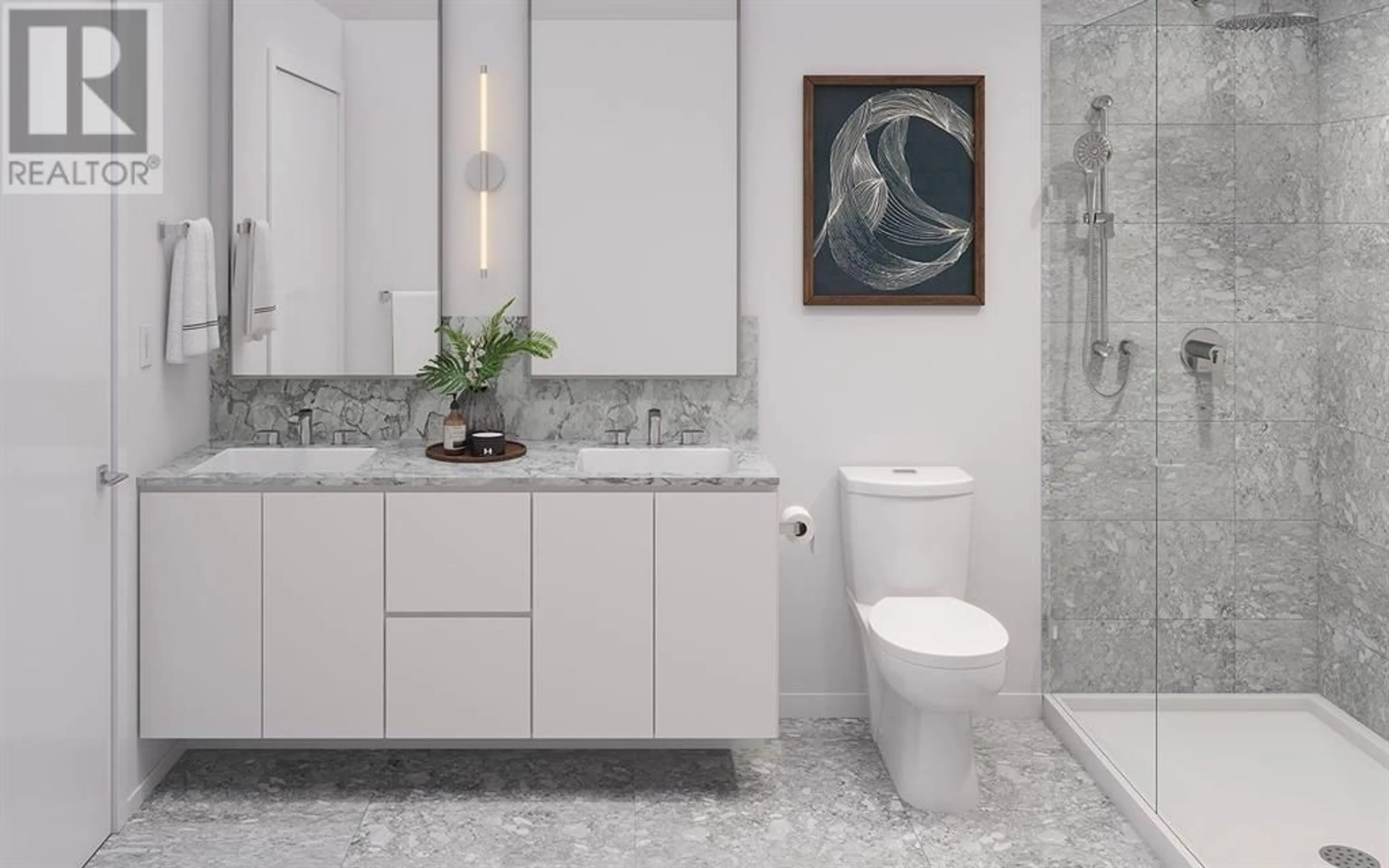 Contemporary bathroom, ceramic/tile floor for 210 - 405 MARIE PLACE, North Vancouver British Columbia V7J3P6
