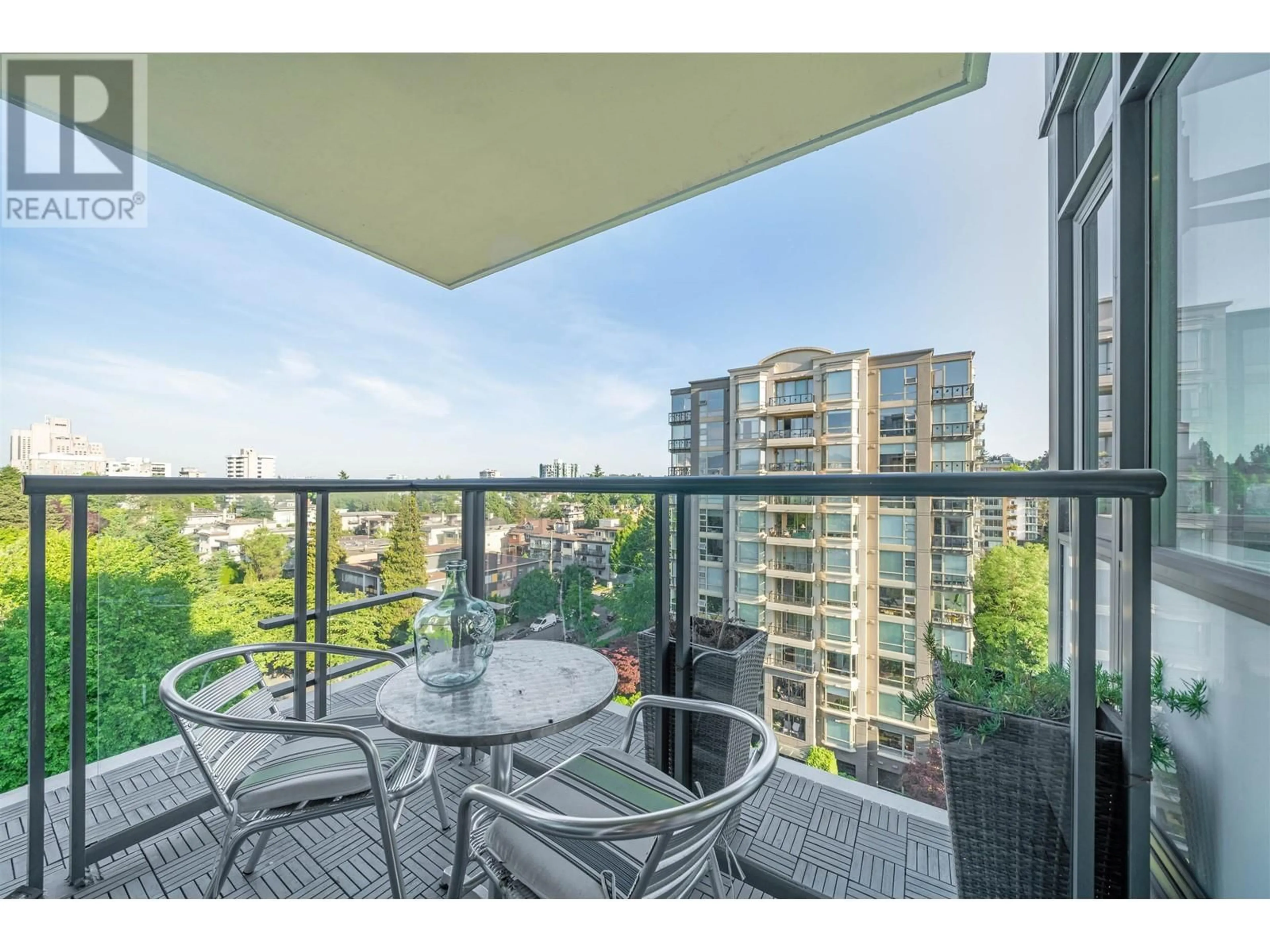 Balcony in the apartment, city buildings view from balcony for 1007 - 1333 11TH AVENUE, Vancouver British Columbia V6H0A4