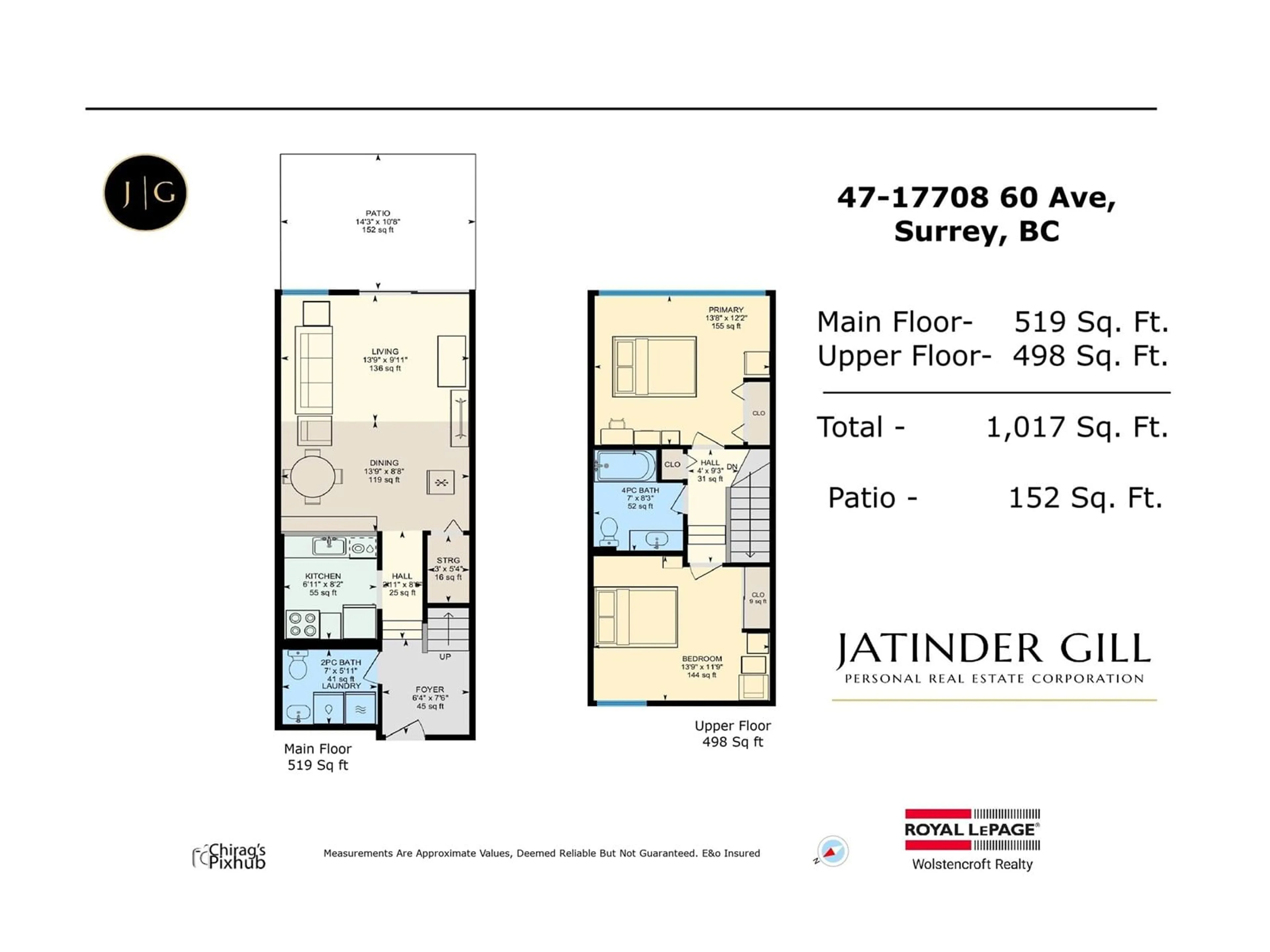 Floor plan for 47 - 17708 60, Surrey British Columbia V3S1V2