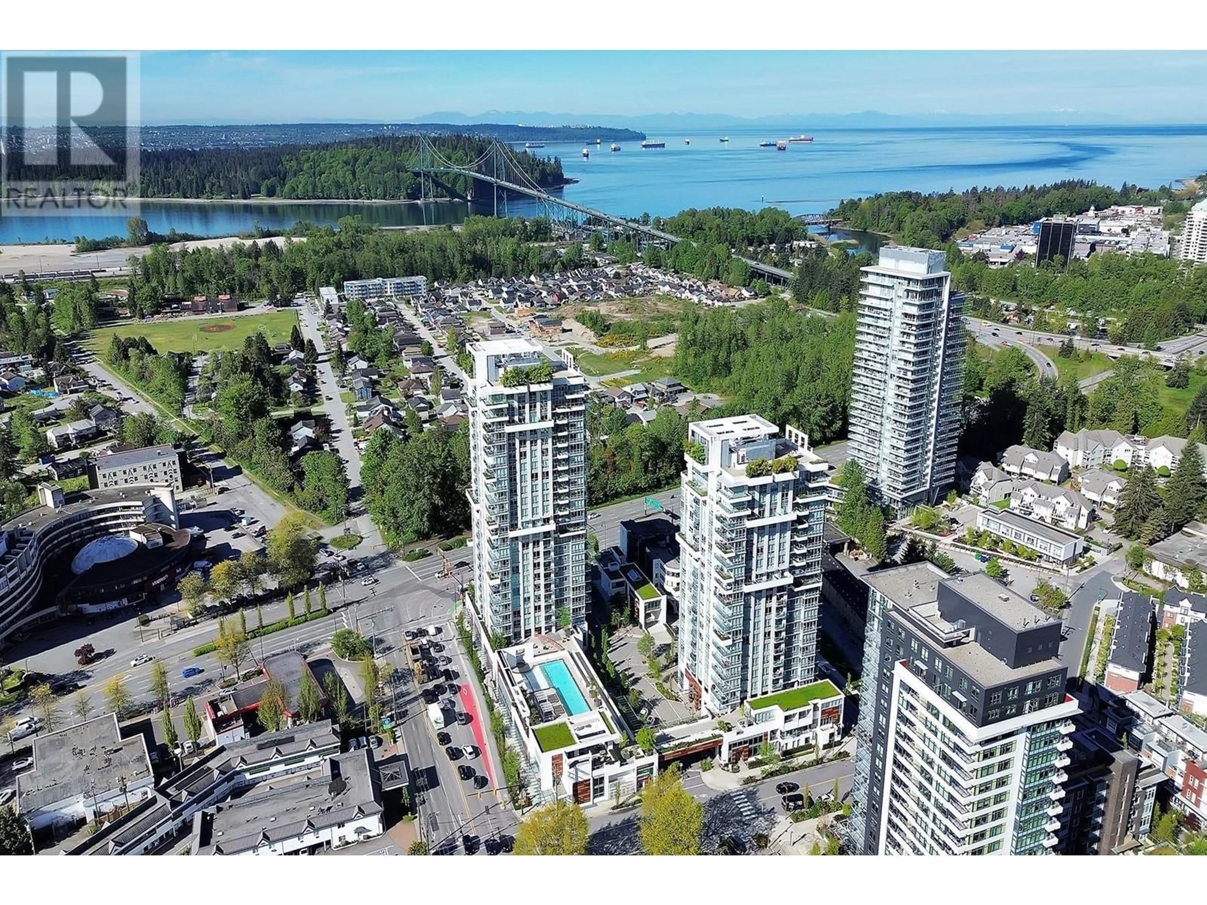 A pic from outside/outdoor area/front of a property/back of a property/a pic from drone, water/lake/river/ocean view for 2202 - 1632 LIONS GATE LANE, North Vancouver British Columbia V7P0E2