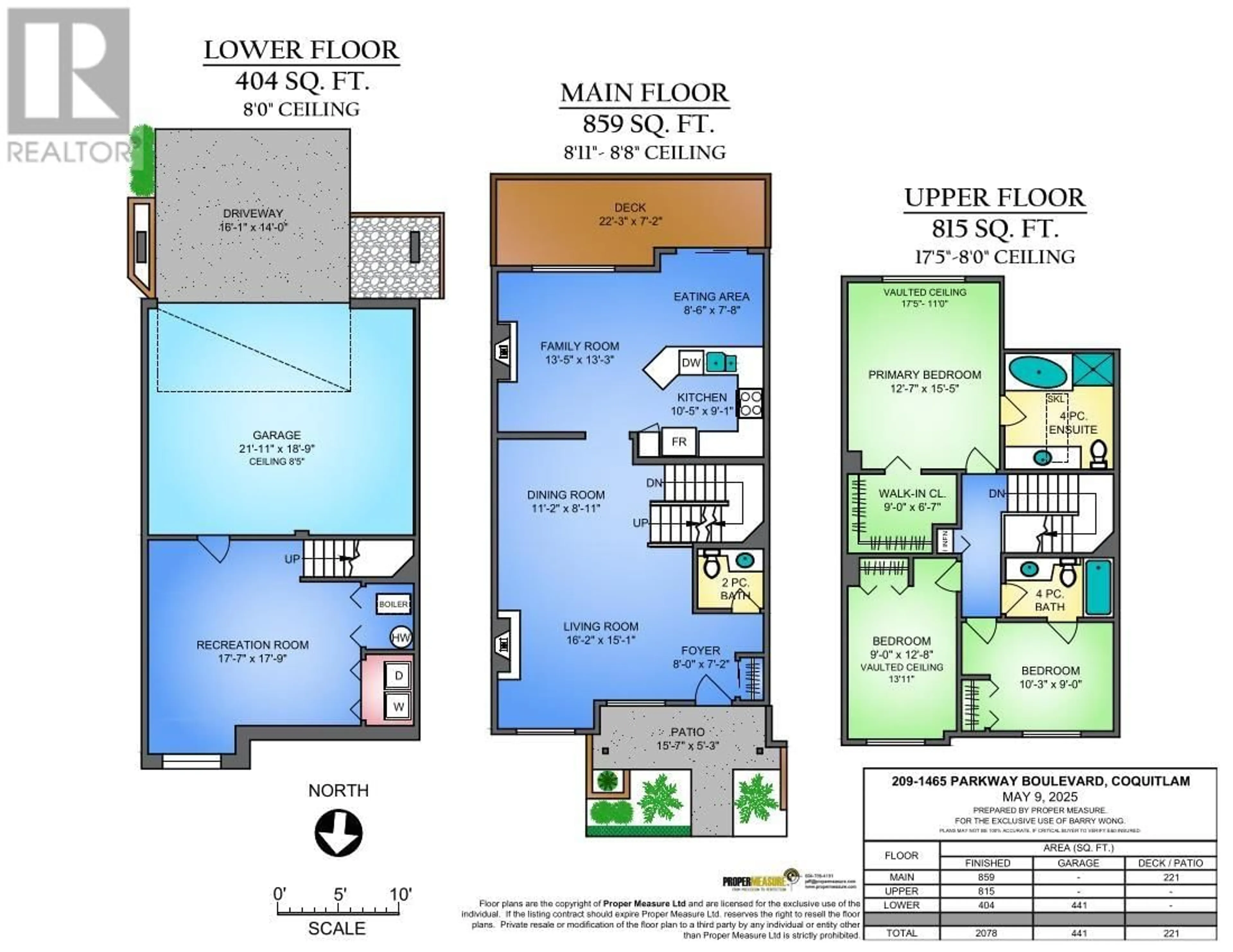 Floor plan for 209 - 1465 PARKWAY BOULEVARD, Coquitlam British Columbia V3E3E6