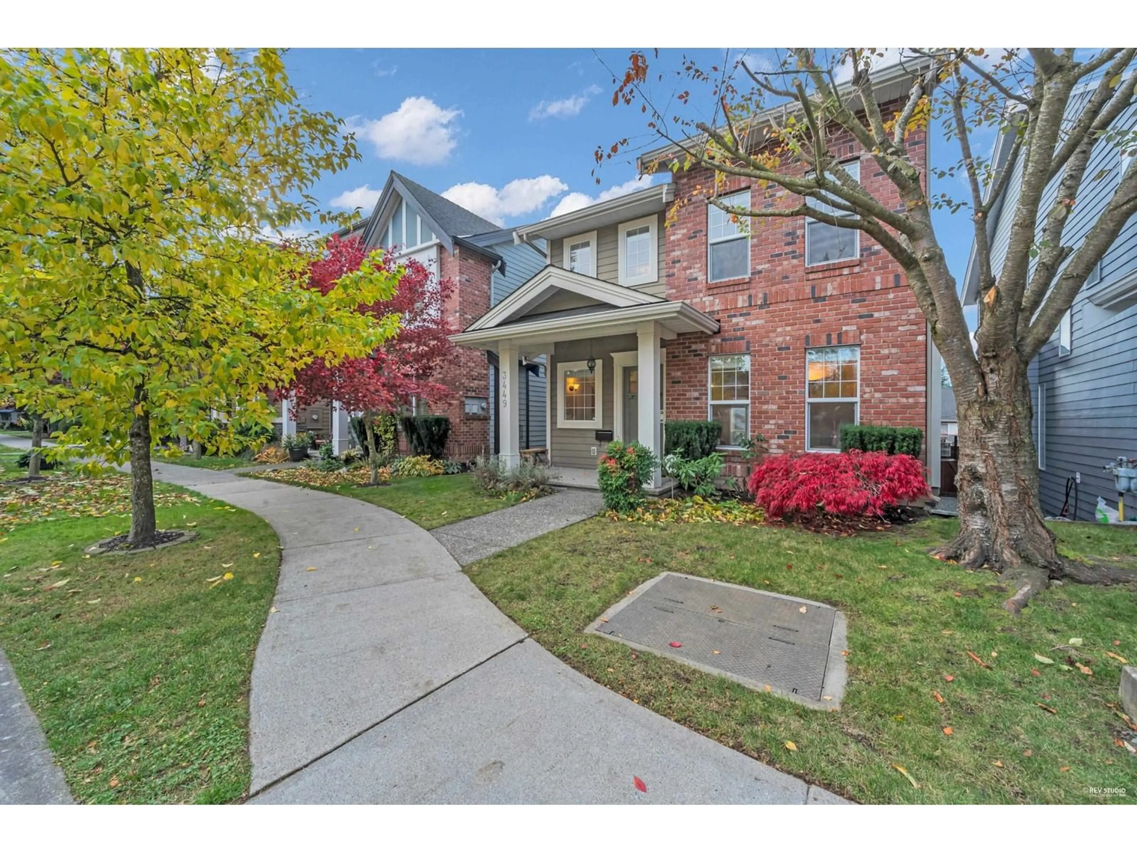 Home with brick exterior material, street for 3449 148A, Surrey British Columbia V4P0B9