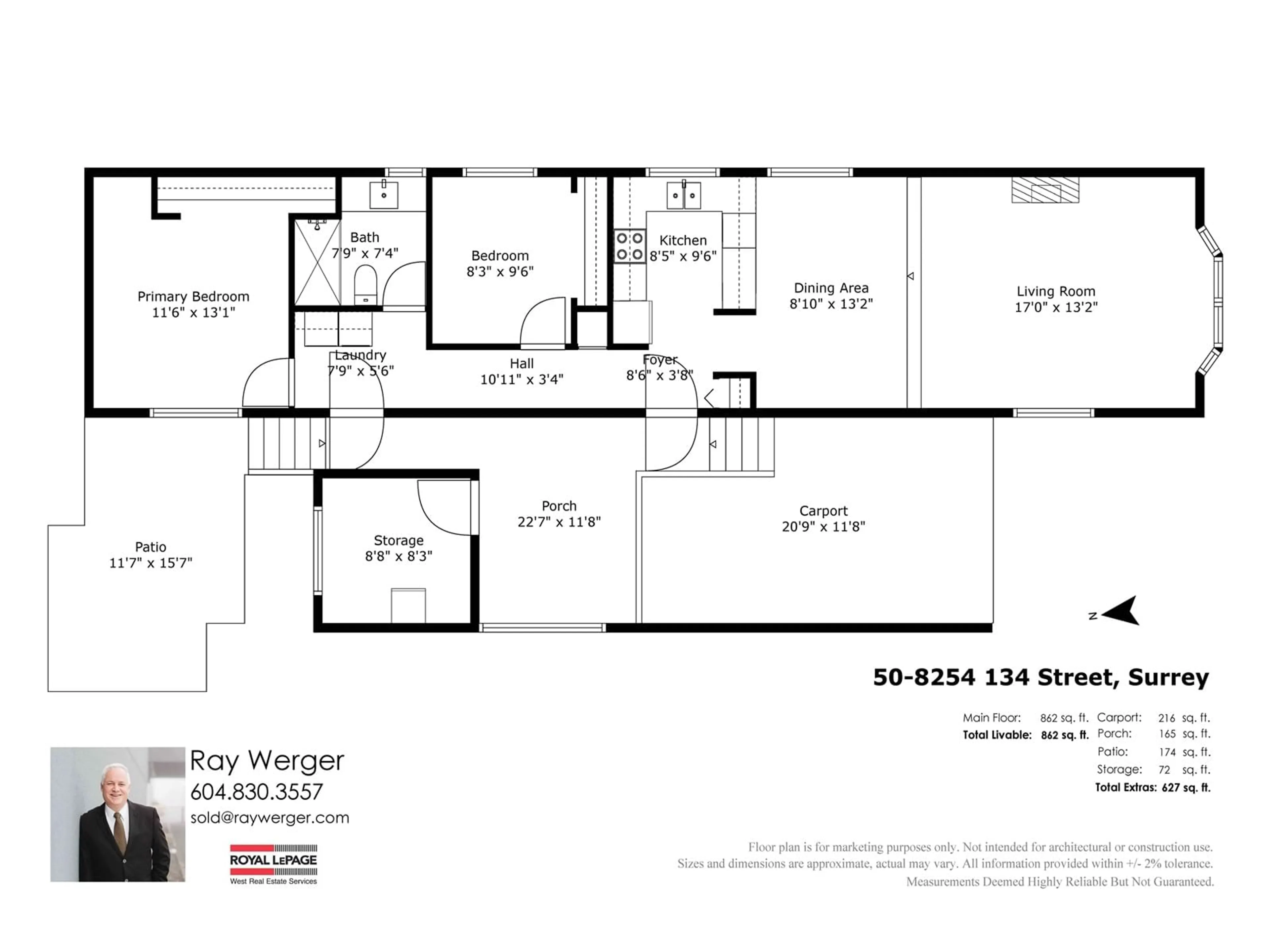 Floor plan for 50 - 8254 134TH, Surrey British Columbia V3W6M2