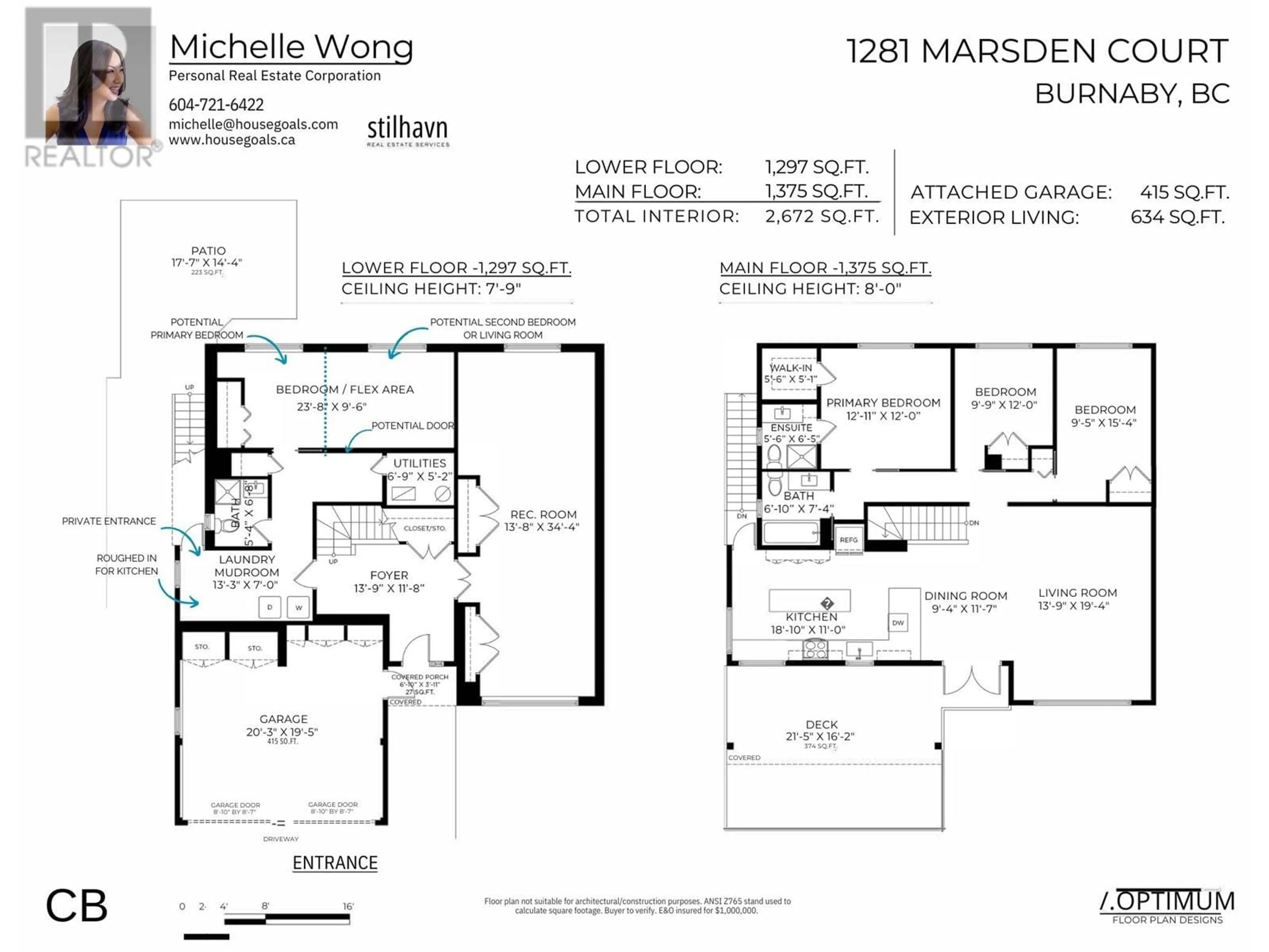 Floor plan for 1281 MARSDEN COURT, Burnaby British Columbia V5A3K2