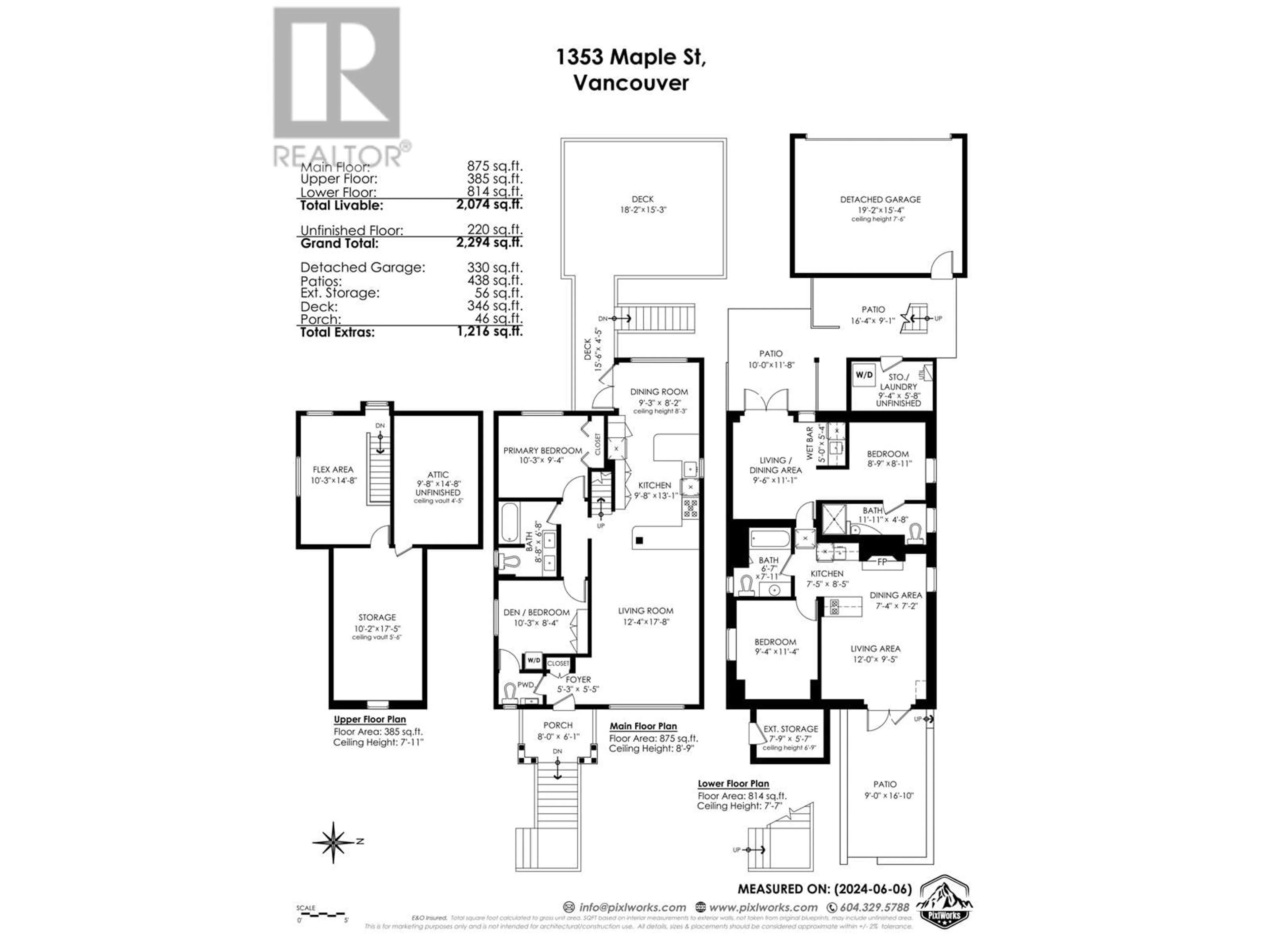 Floor plan for 1353 MAPLE STREET, Vancouver British Columbia V6J3S1