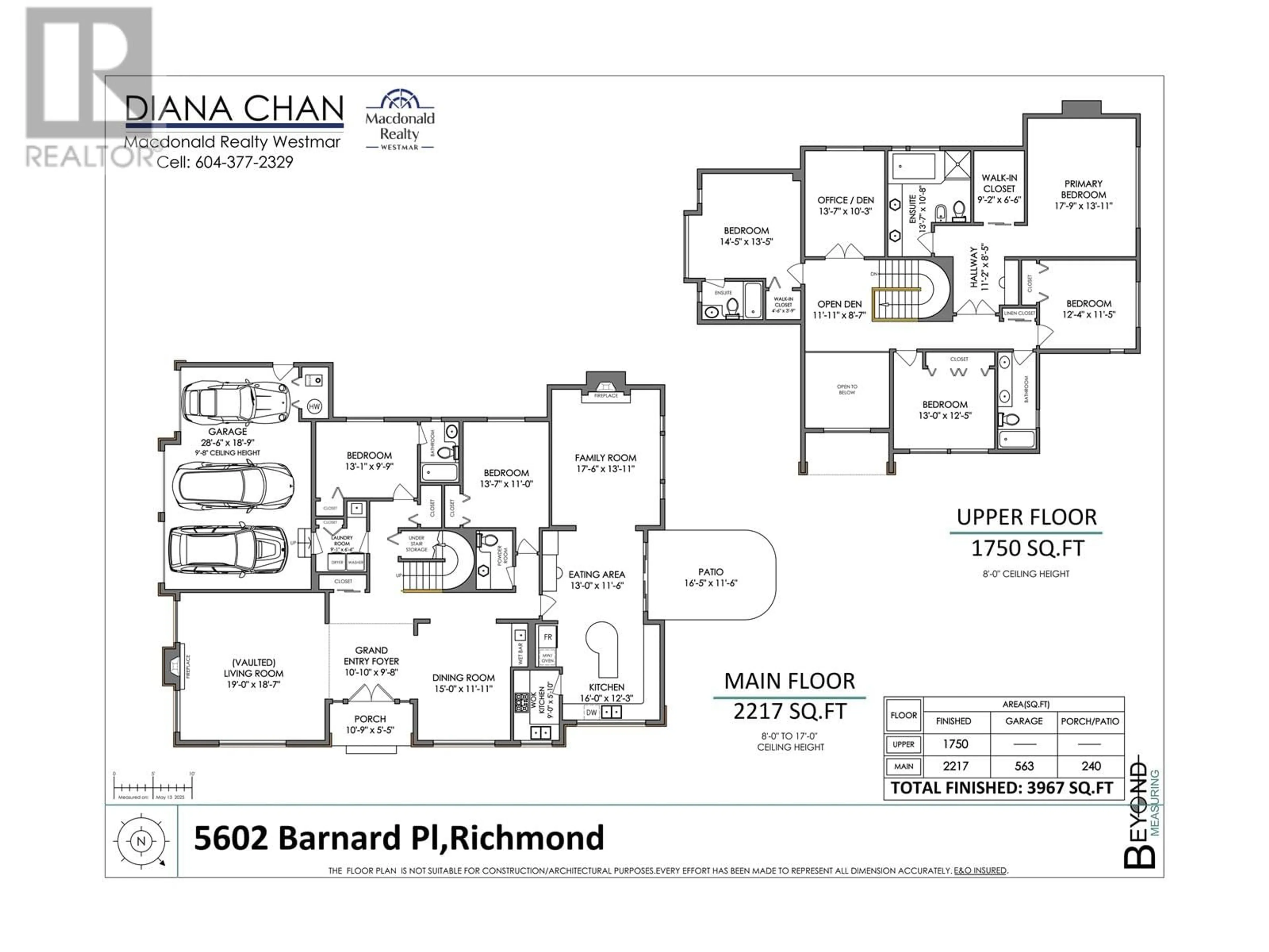 Floor plan for 5602 BARNARD PLACE, Richmond British Columbia V7C5N4