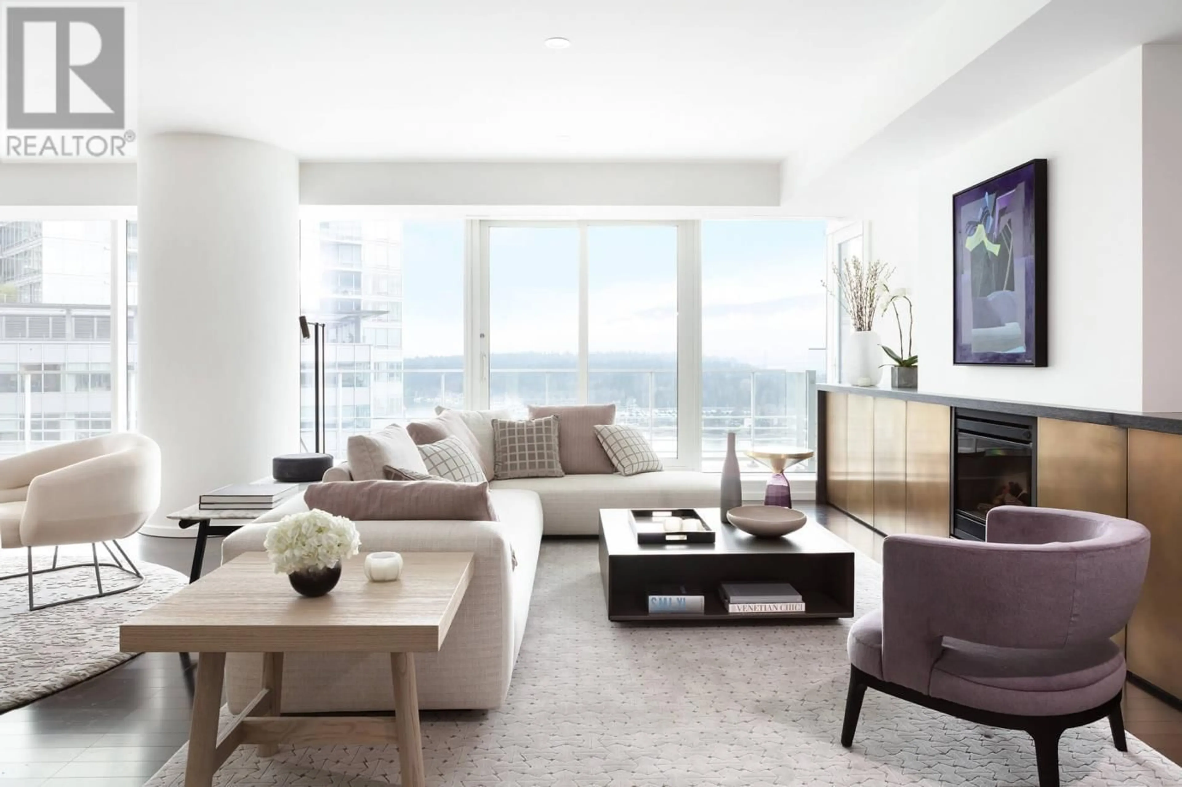 Living room with furniture, unknown for 2303 - 1011 CORDOVA STREET, Vancouver British Columbia V6C0B2
