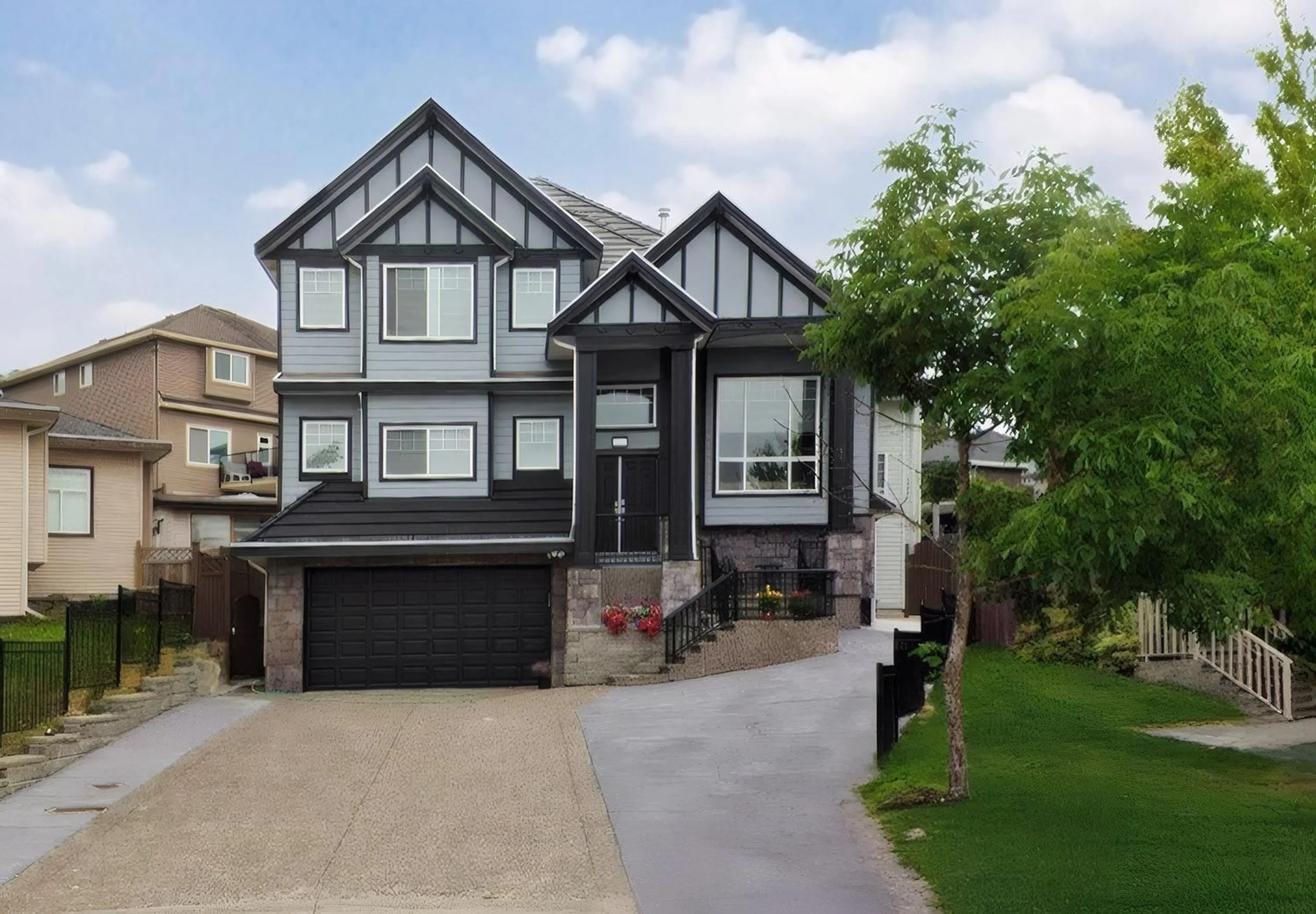 Home with vinyl exterior material, street for 7171 151, Surrey British Columbia V3S7Y8