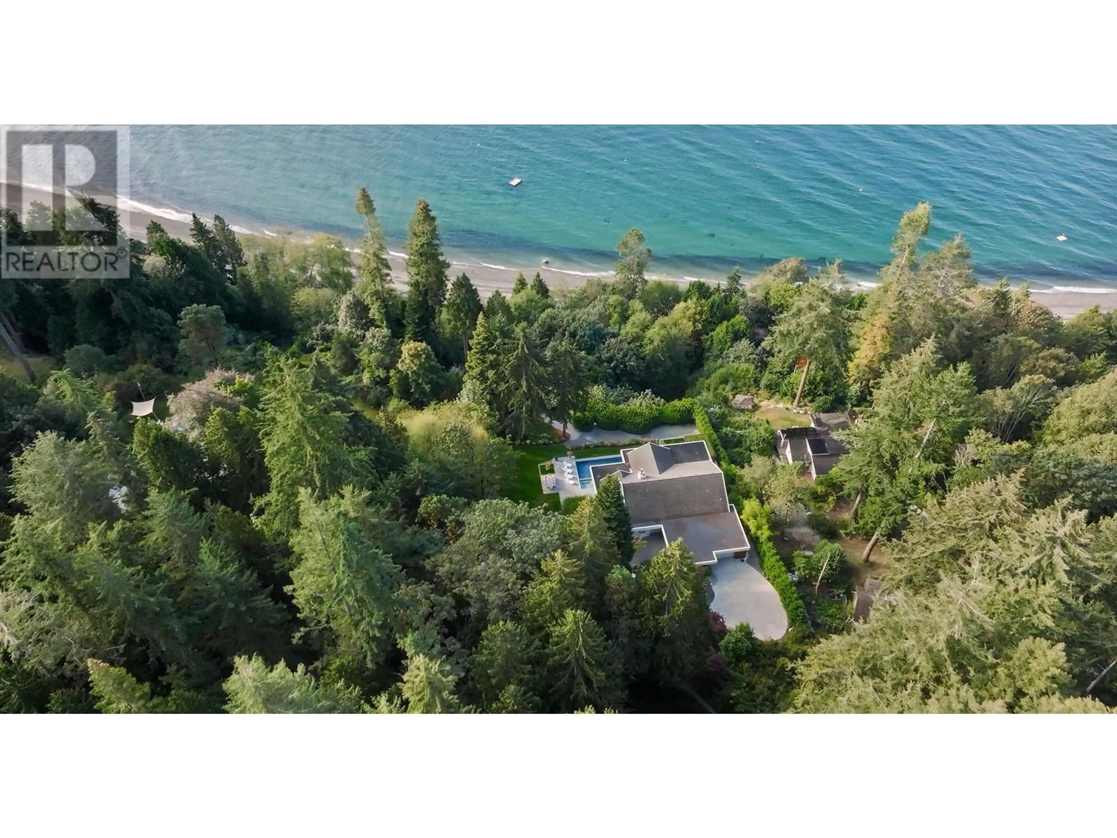 A pic from outside/outdoor area/front of a property/back of a property/a pic from drone, water/lake/river/ocean view for 1887 LOWER ROAD, Roberts Creek British Columbia V0N2W6