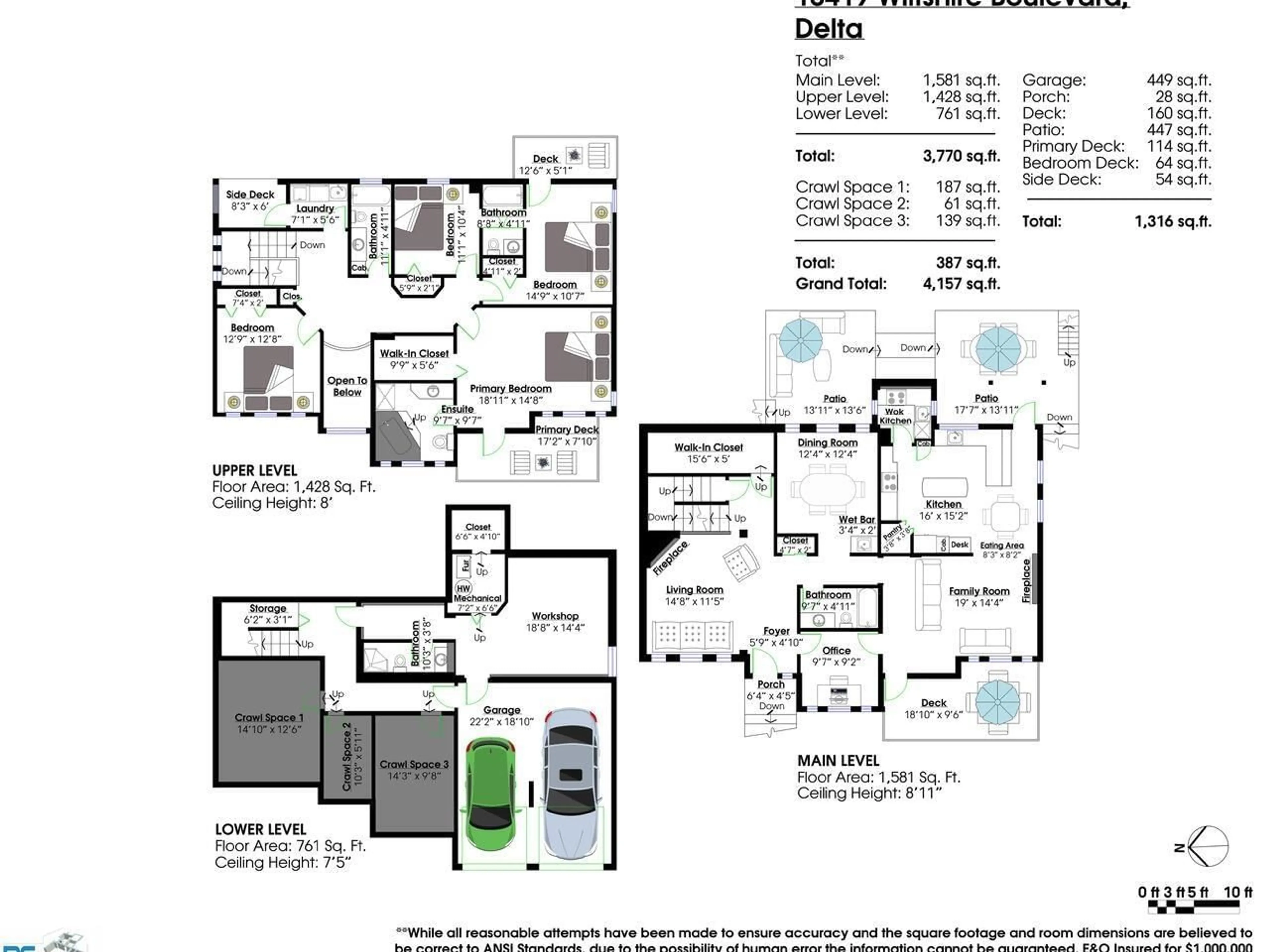 Floor plan for 10419 WILTSHIRE, Delta British Columbia V4C8G6