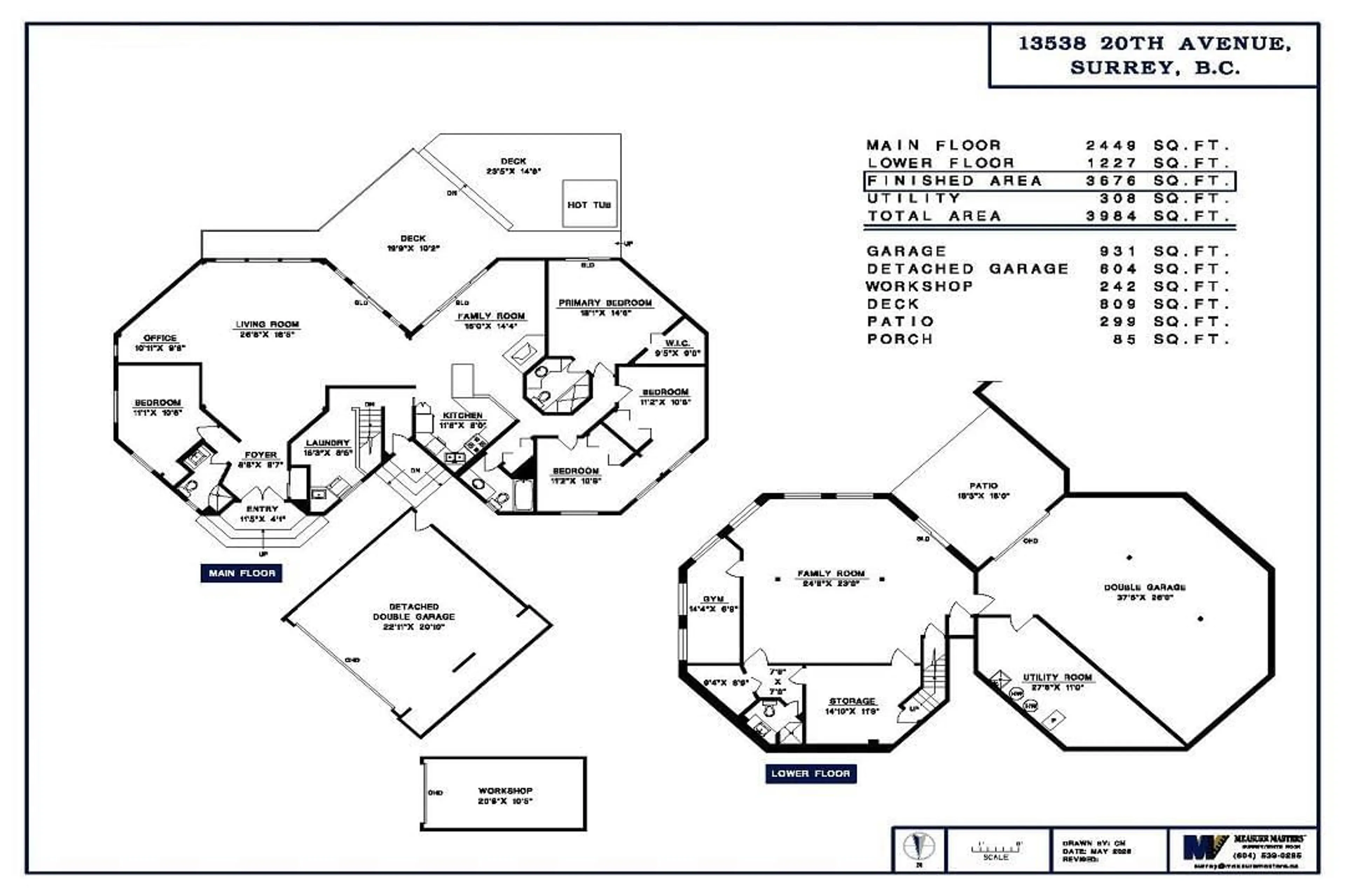 Floor plan for 13538 20, Surrey British Columbia V4A1Z6
