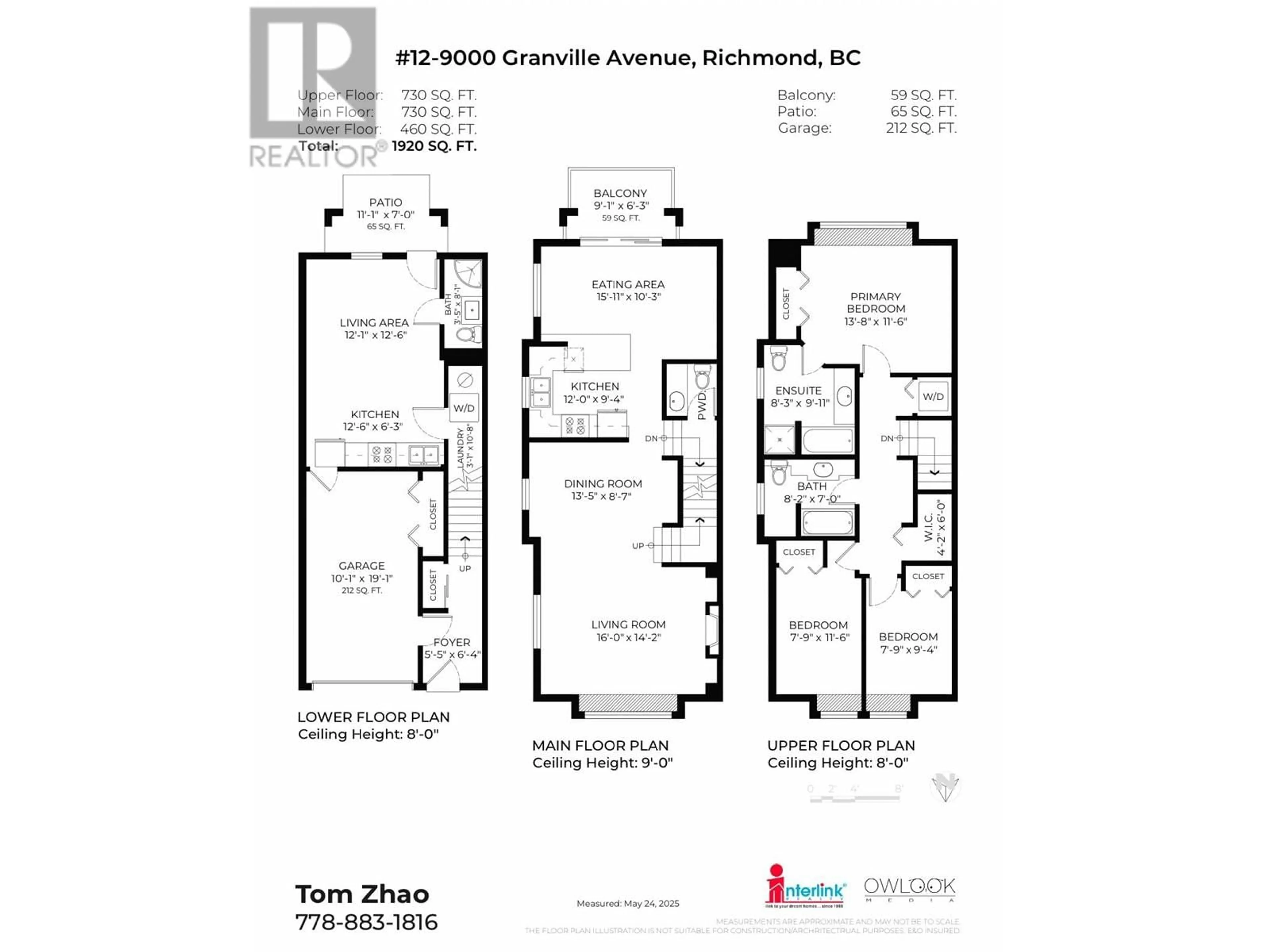 Floor plan for 12 - 9000 GRANVILLE AVENUE, Richmond British Columbia V6Y1P8
