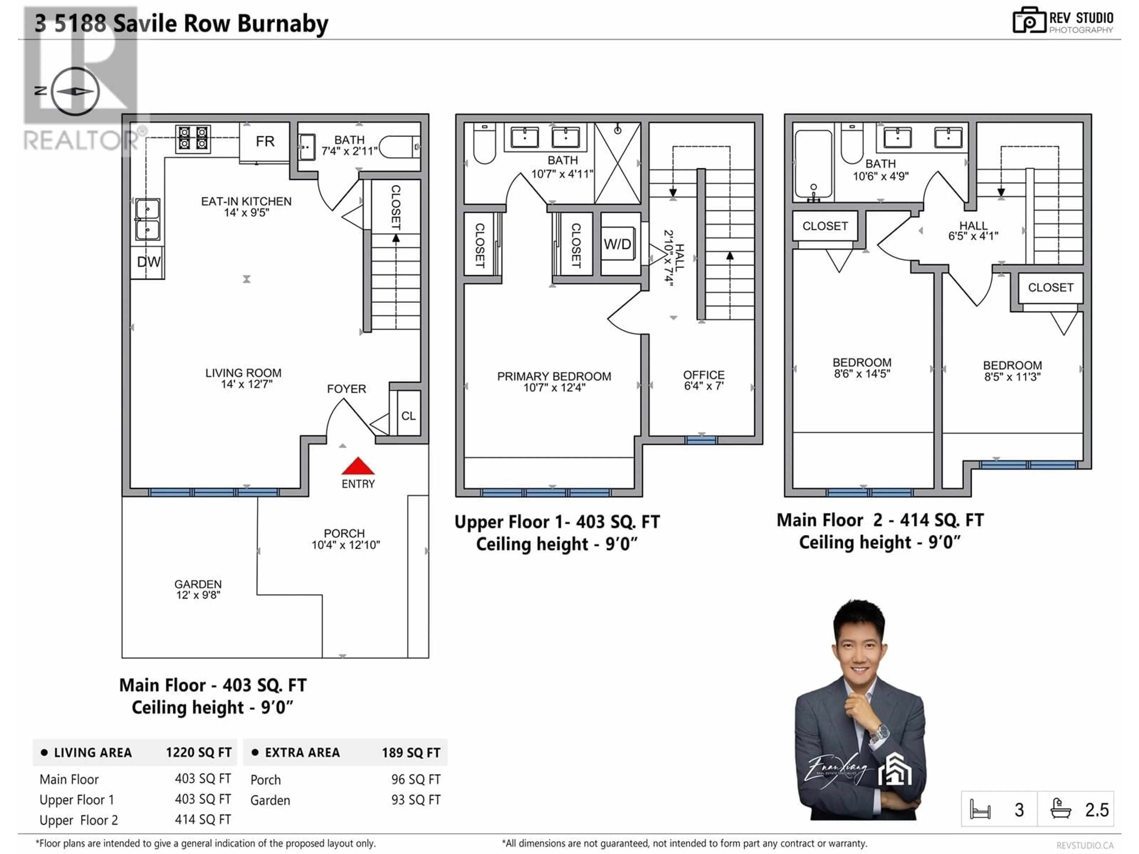 Floor plan for 3 - 5188 SAVILE ROW, Burnaby British Columbia V5E0C3