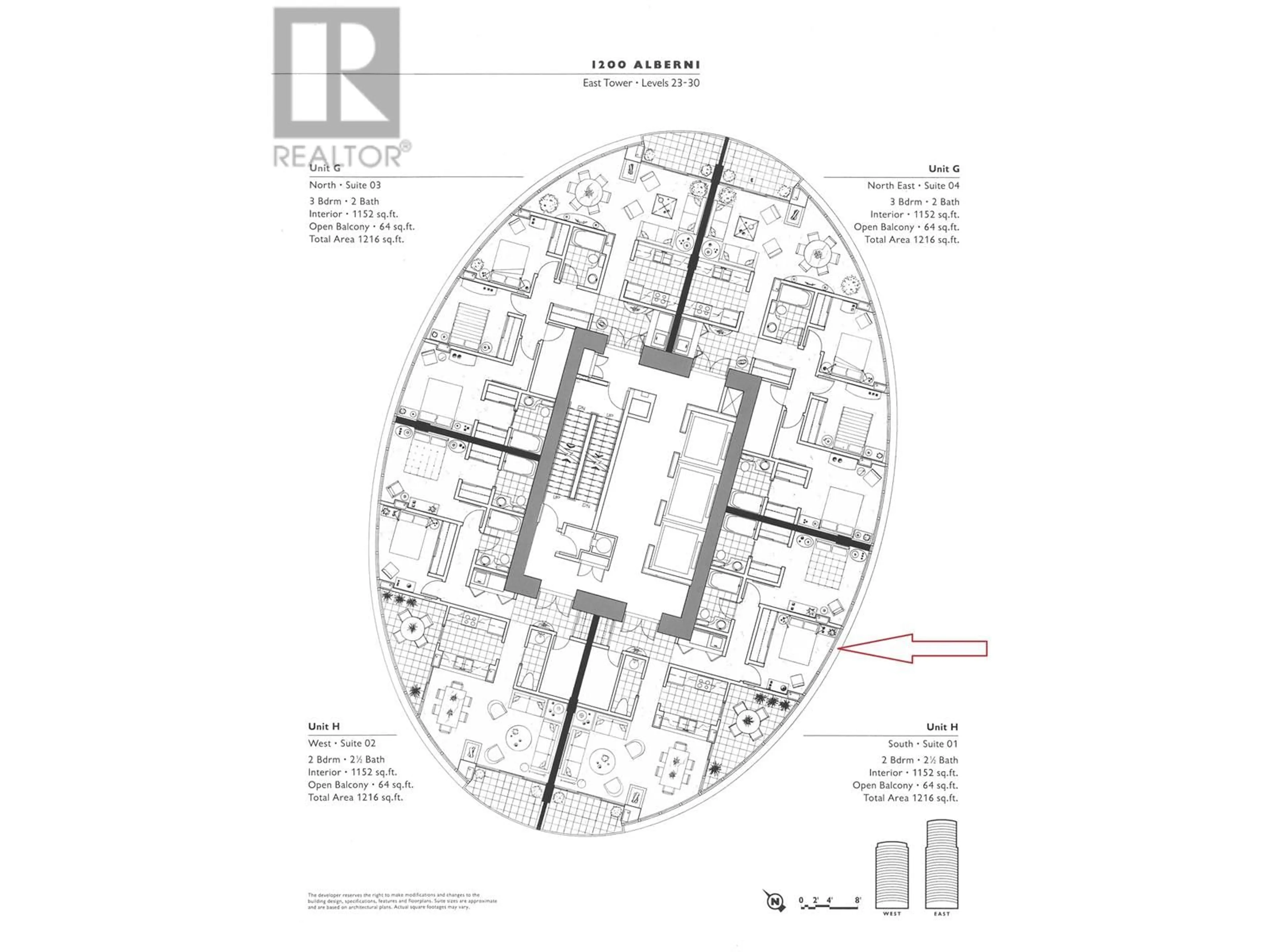 Floor plan for 2901 - 1200 ALBERNI STREET, Vancouver British Columbia V6E1A6