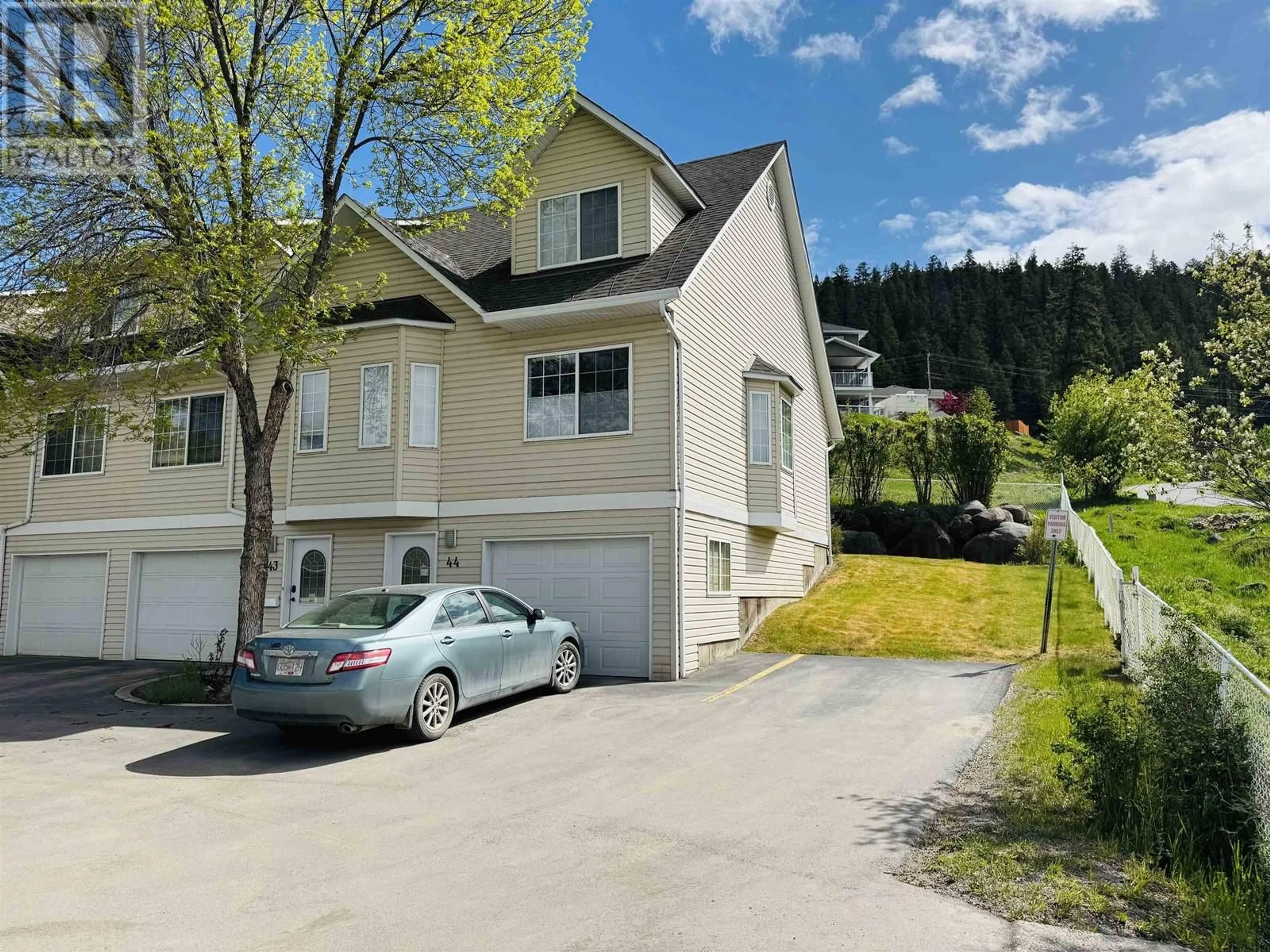 A pic from outside/outdoor area/front of a property/back of a property/a pic from drone, street for 44 - 350 PEARKES DRIVE, Williams Lake British Columbia V2G4T2