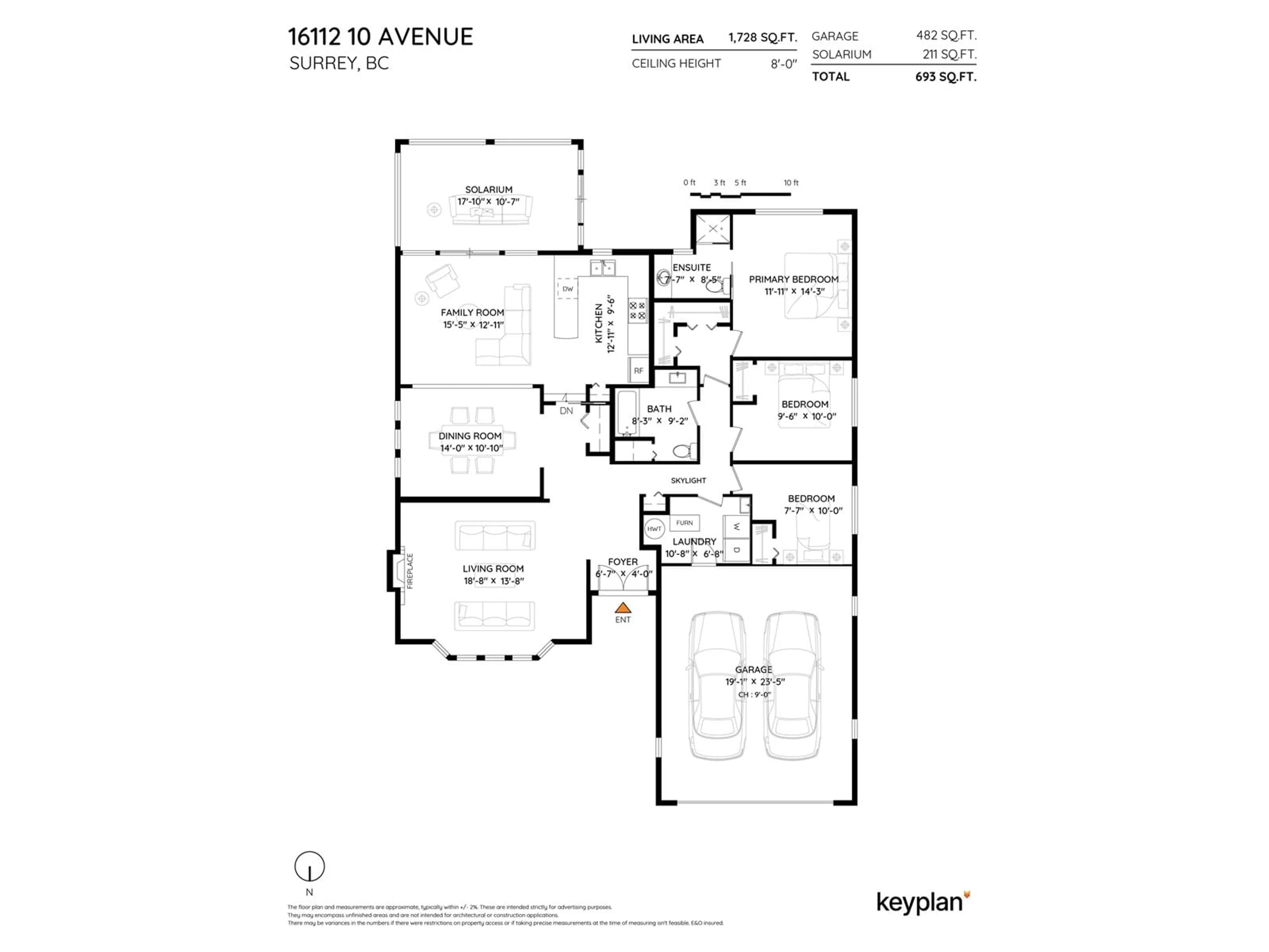 Floor plan for 16112 10, Surrey British Columbia V4A1A8