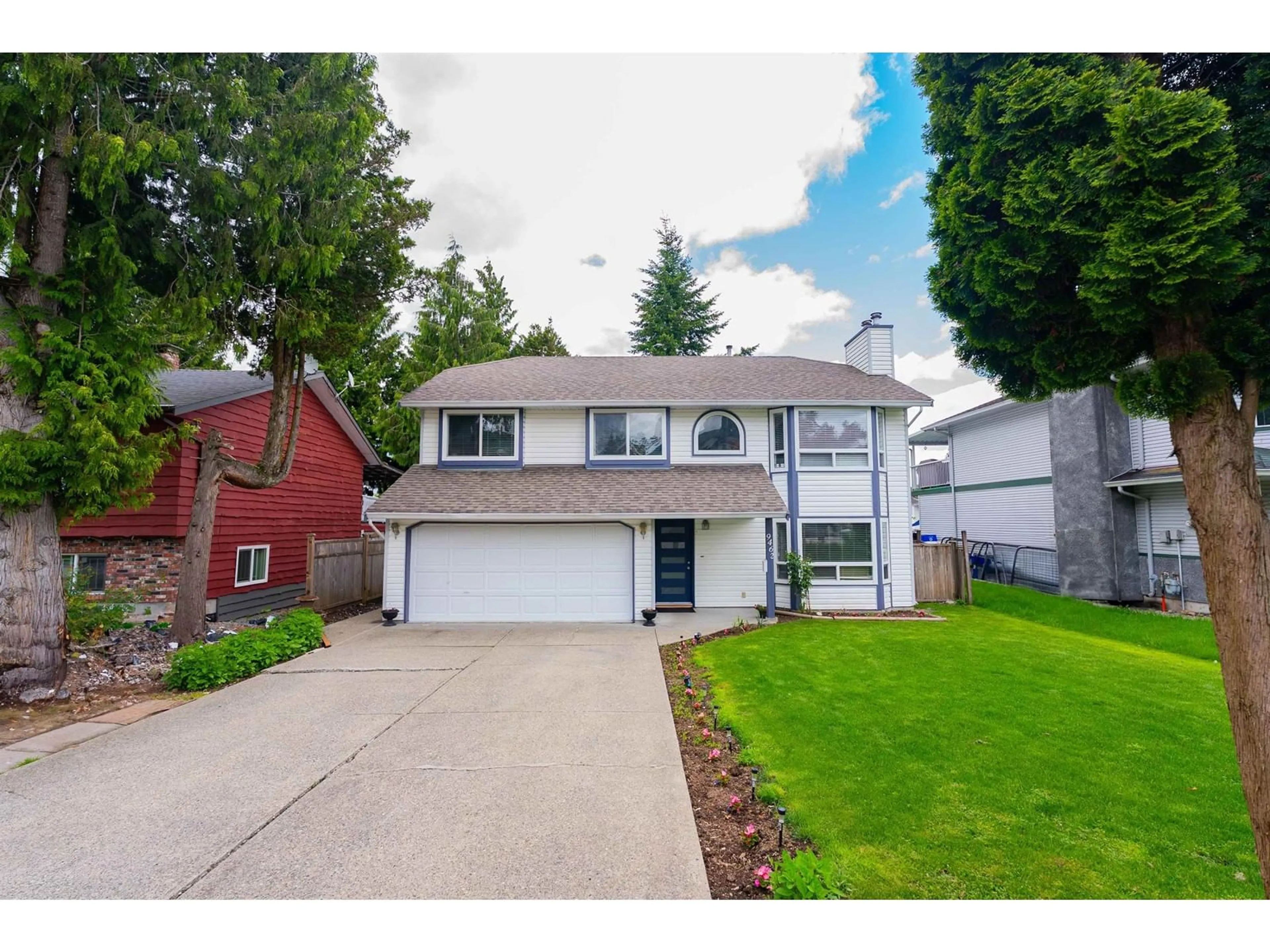 Home with vinyl exterior material, street for 9462 159A, Surrey British Columbia V4N2L9