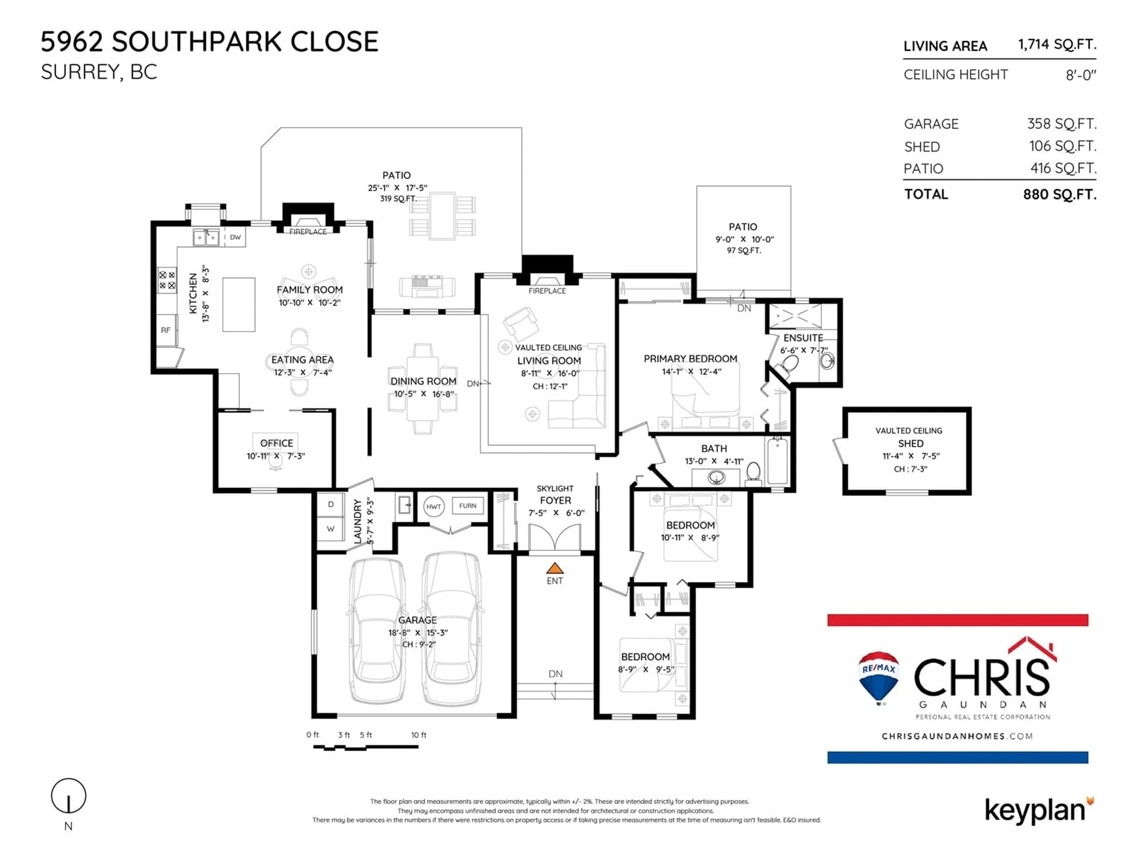 Floor plan for 5962 SOUTHPARK, Surrey British Columbia V3X2B8
