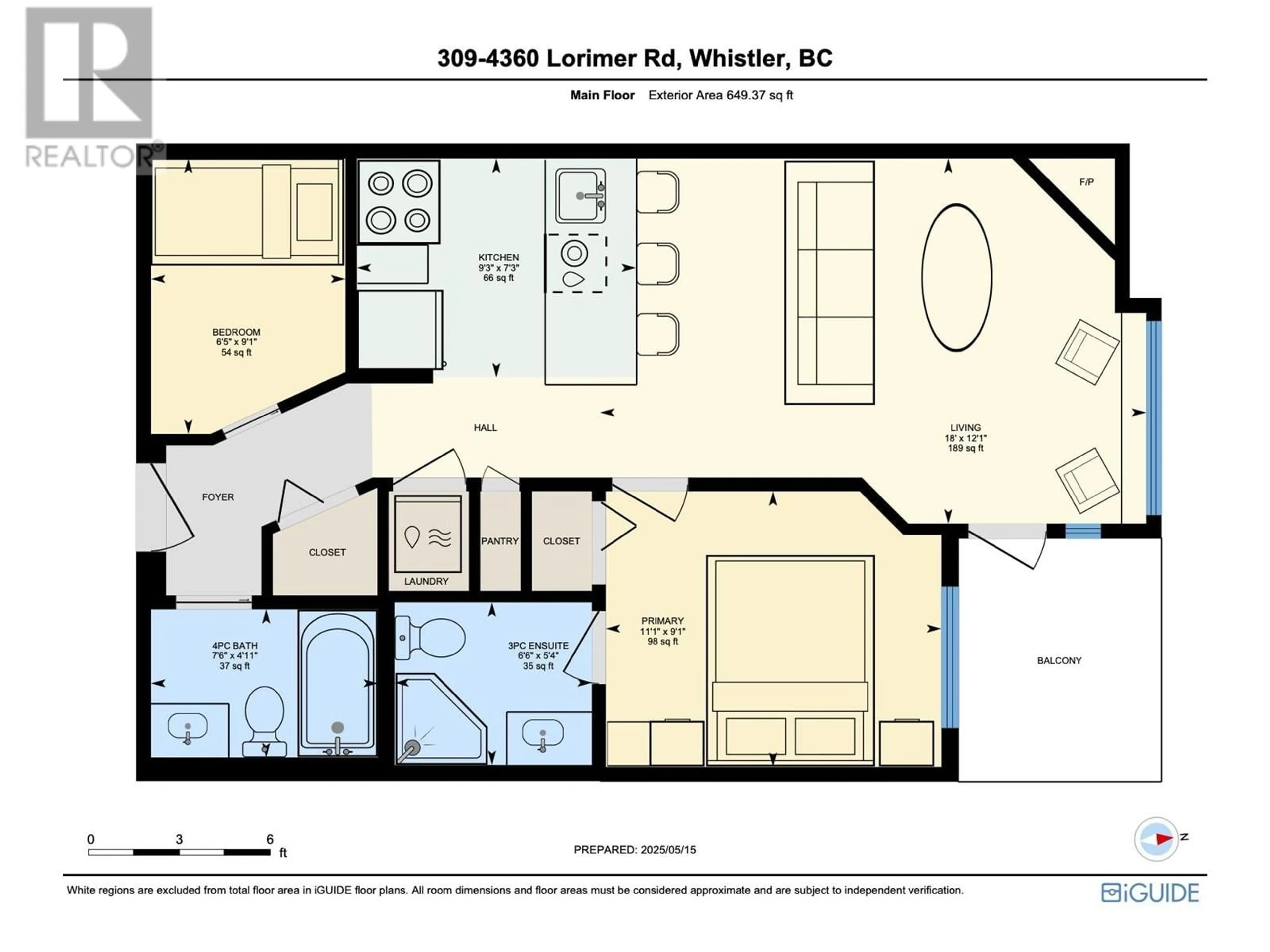 Floor plan for 309 - 4360 LORIMER ROAD, Whistler British Columbia V8E1A5