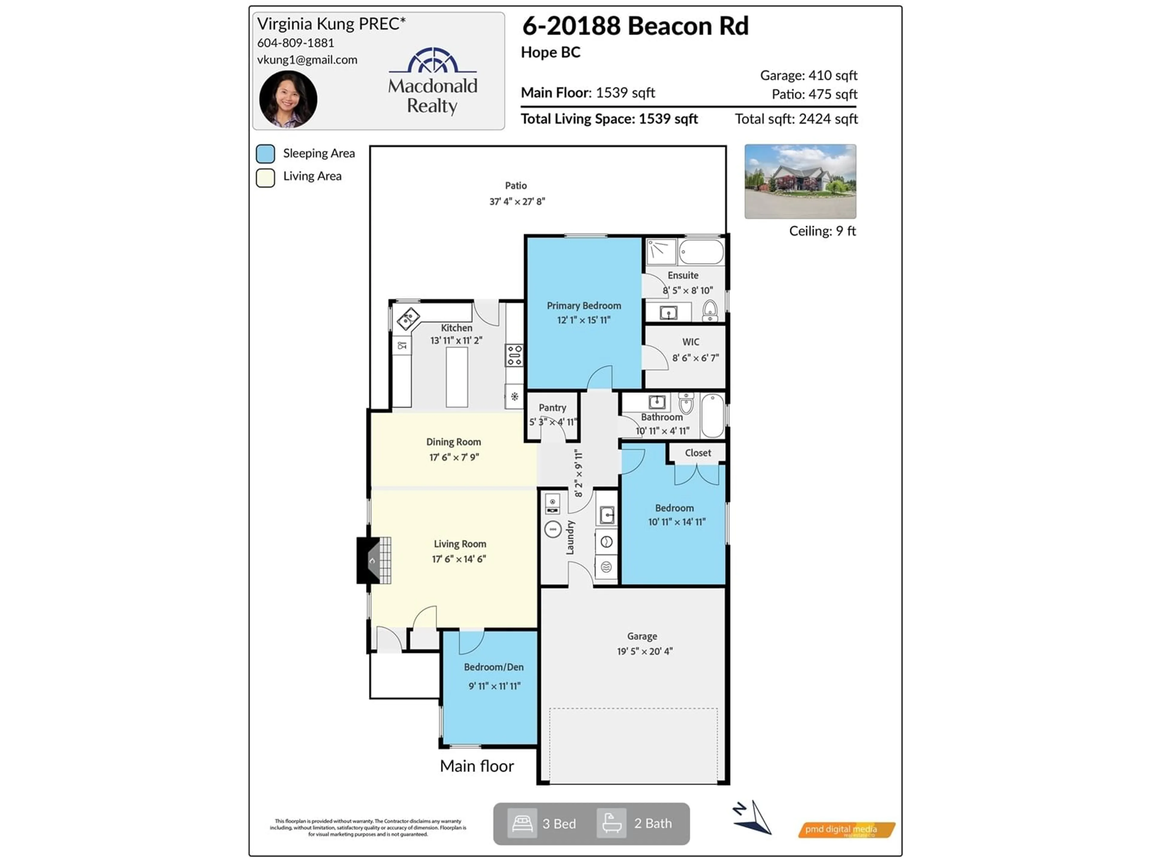 Floor plan for 6 - 20118 BEACON ROAD, Hope British Columbia V0X1L2
