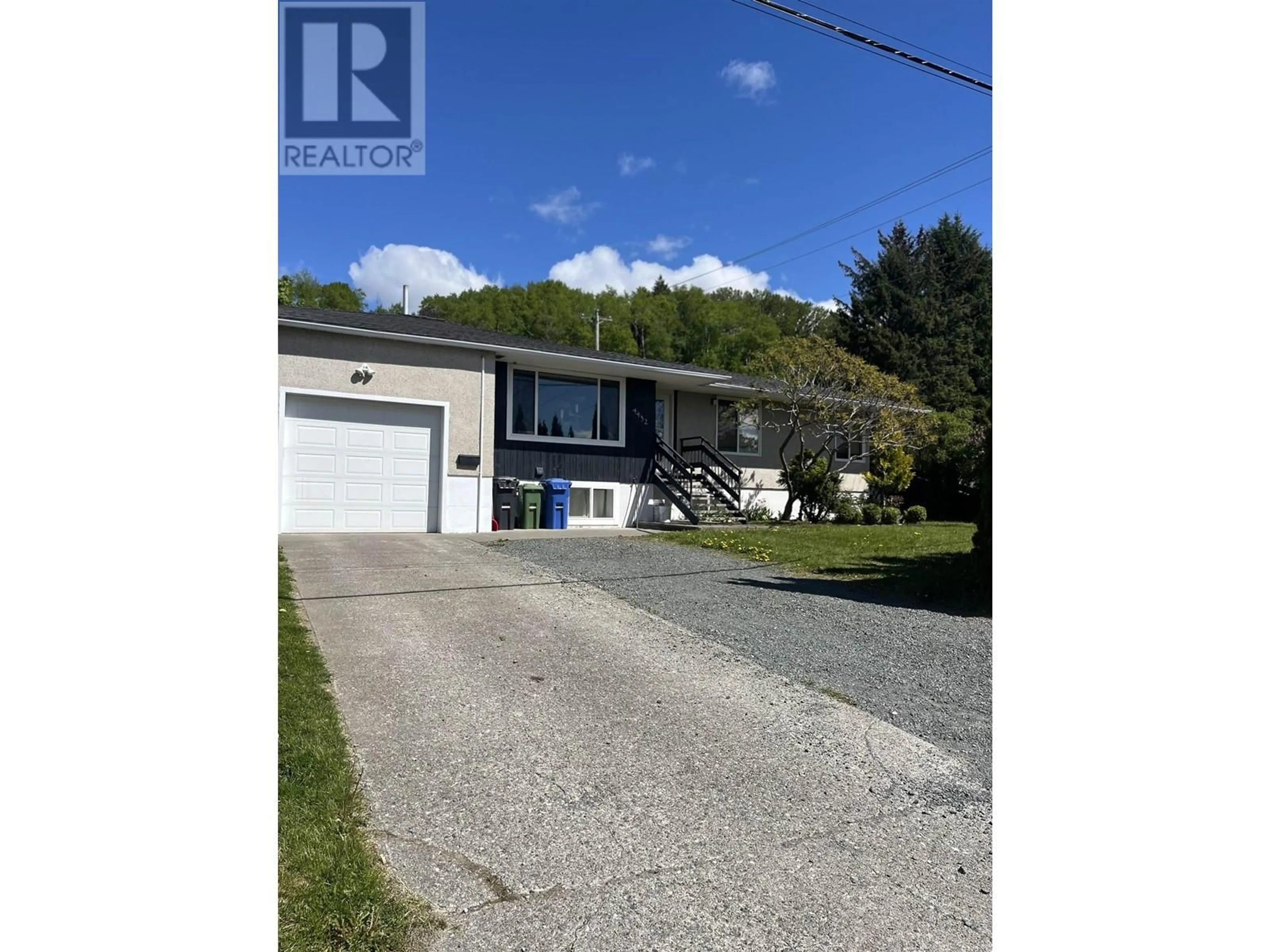 A pic from outside/outdoor area/front of a property/back of a property/a pic from drone, street for 4432 LAZELLE AVENUE, Terrace British Columbia V8G1R8