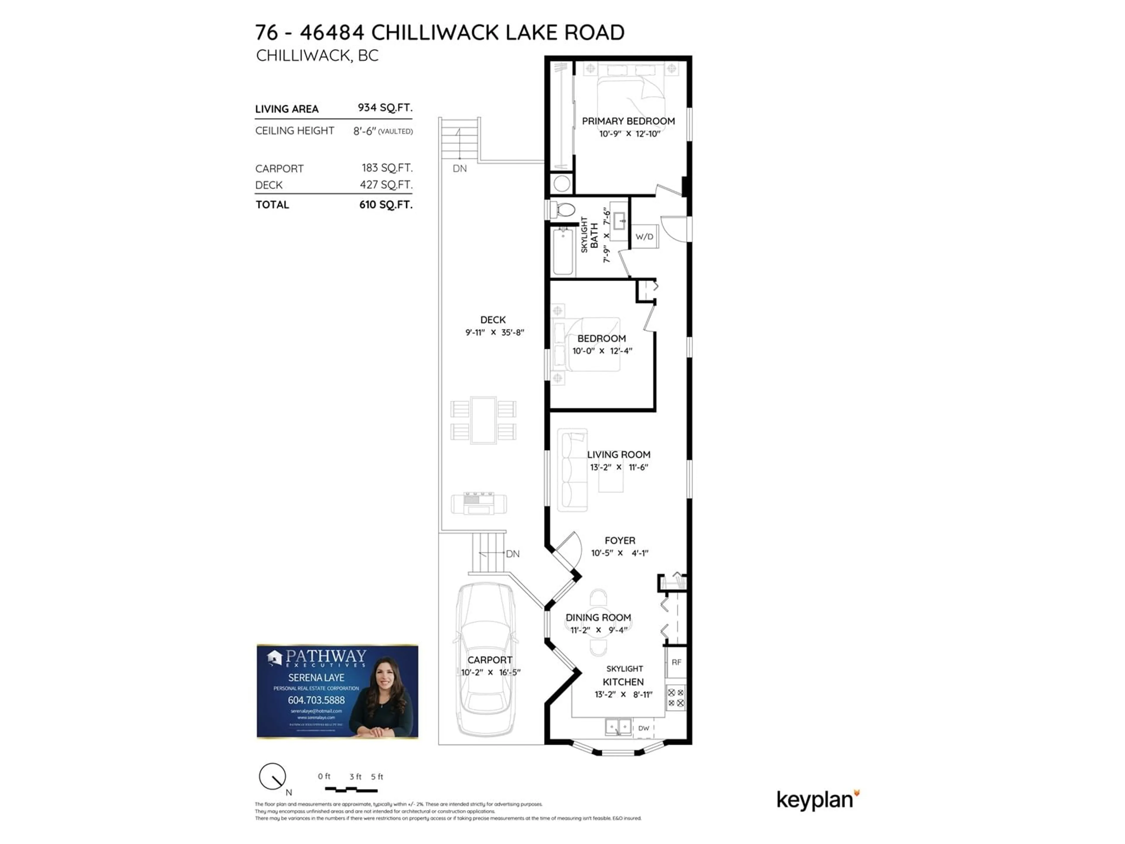 Floor plan for 76 - 46484 CHILLIWACK LAKE ROAD, Chilliwack British Columbia V2R3R7