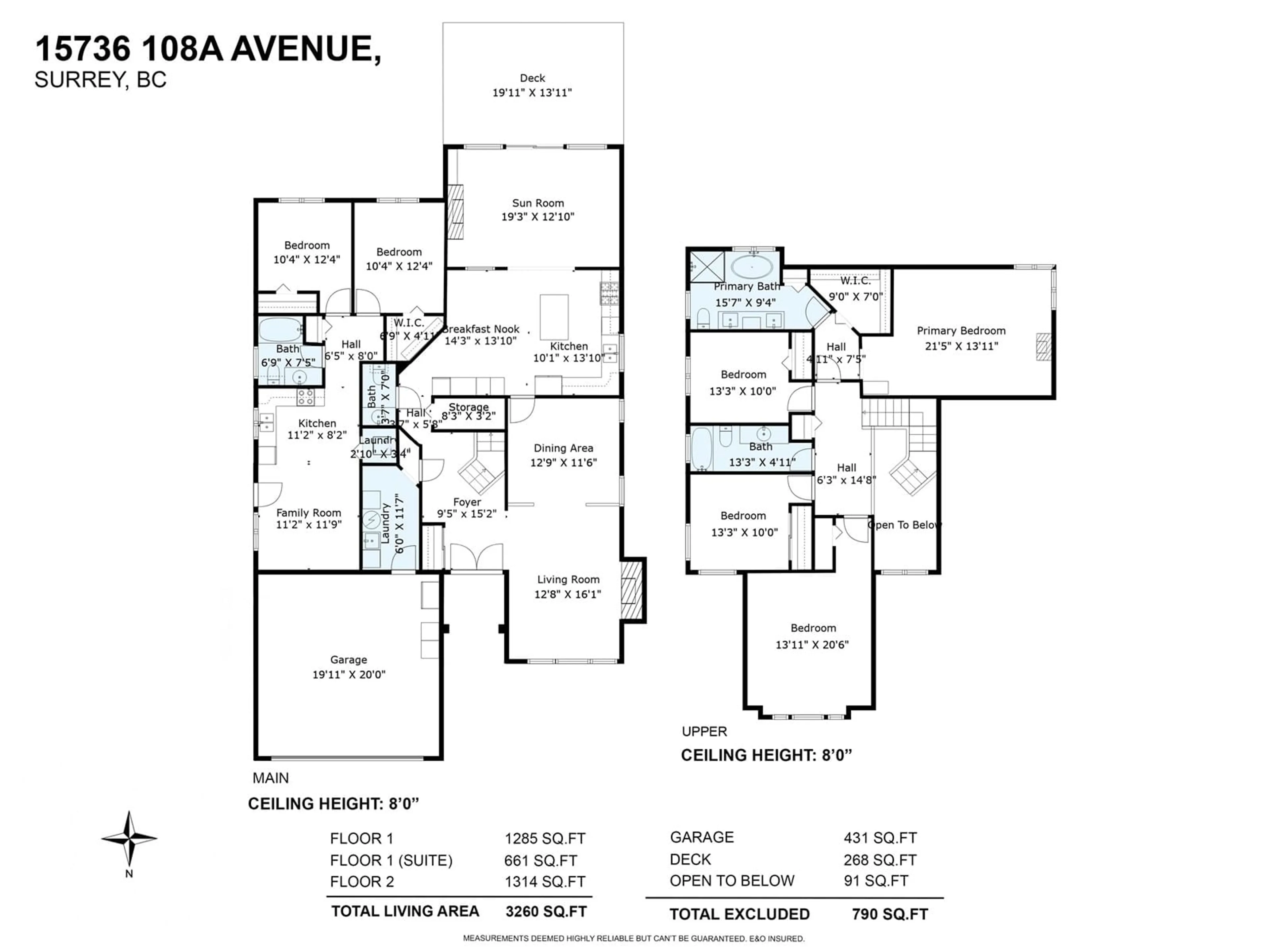 Floor plan for 15736 108A, Surrey British Columbia V4N4T4